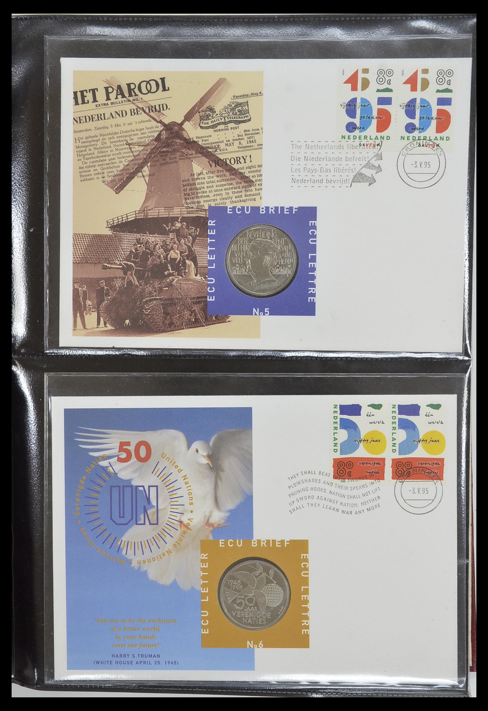33586 002 - Postzegelverzameling 33586 Nederland speciale covers 1937-2006.