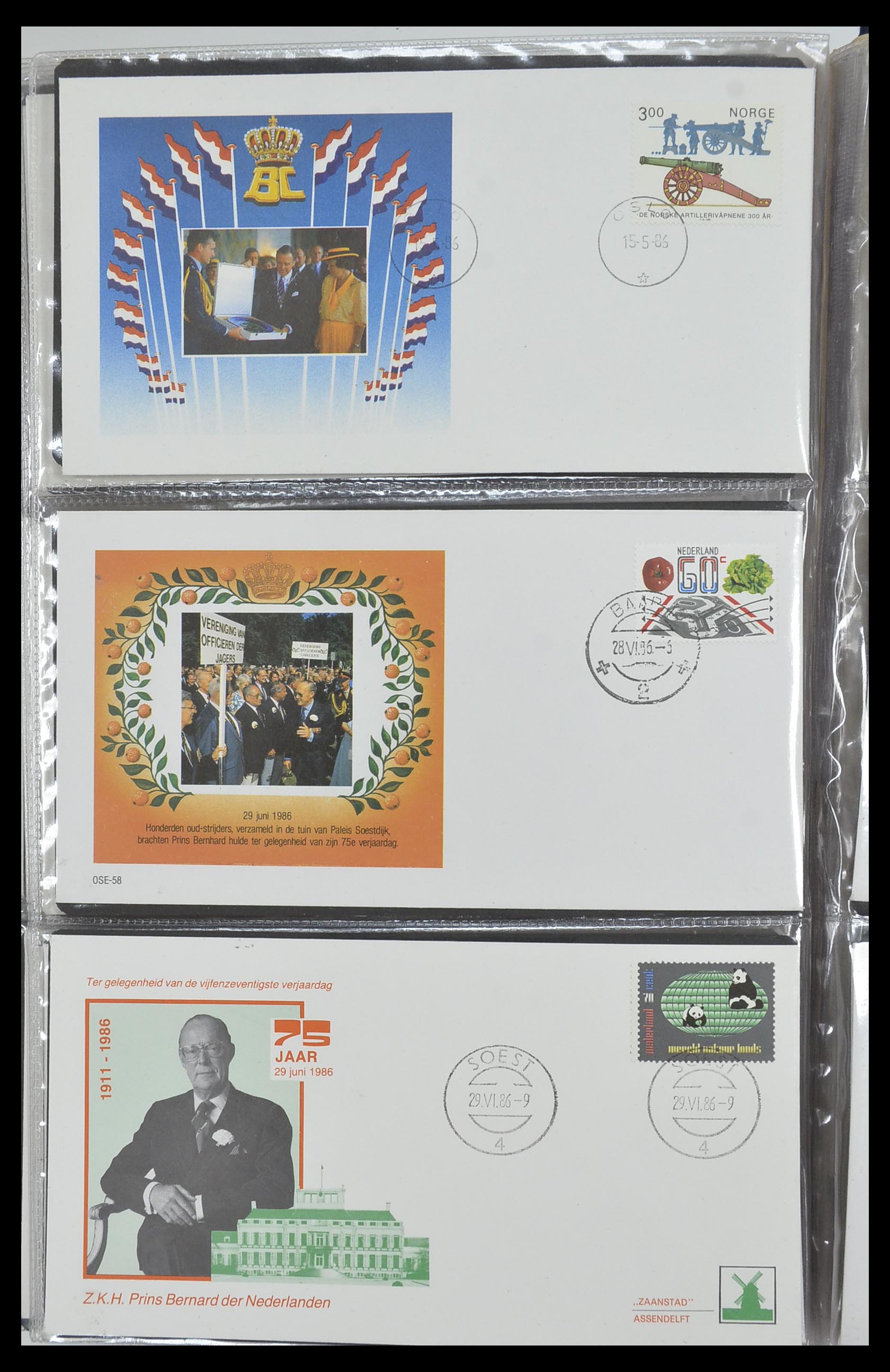 33586 803 - Postzegelverzameling 33586 Nederland speciale covers 1937-2006.