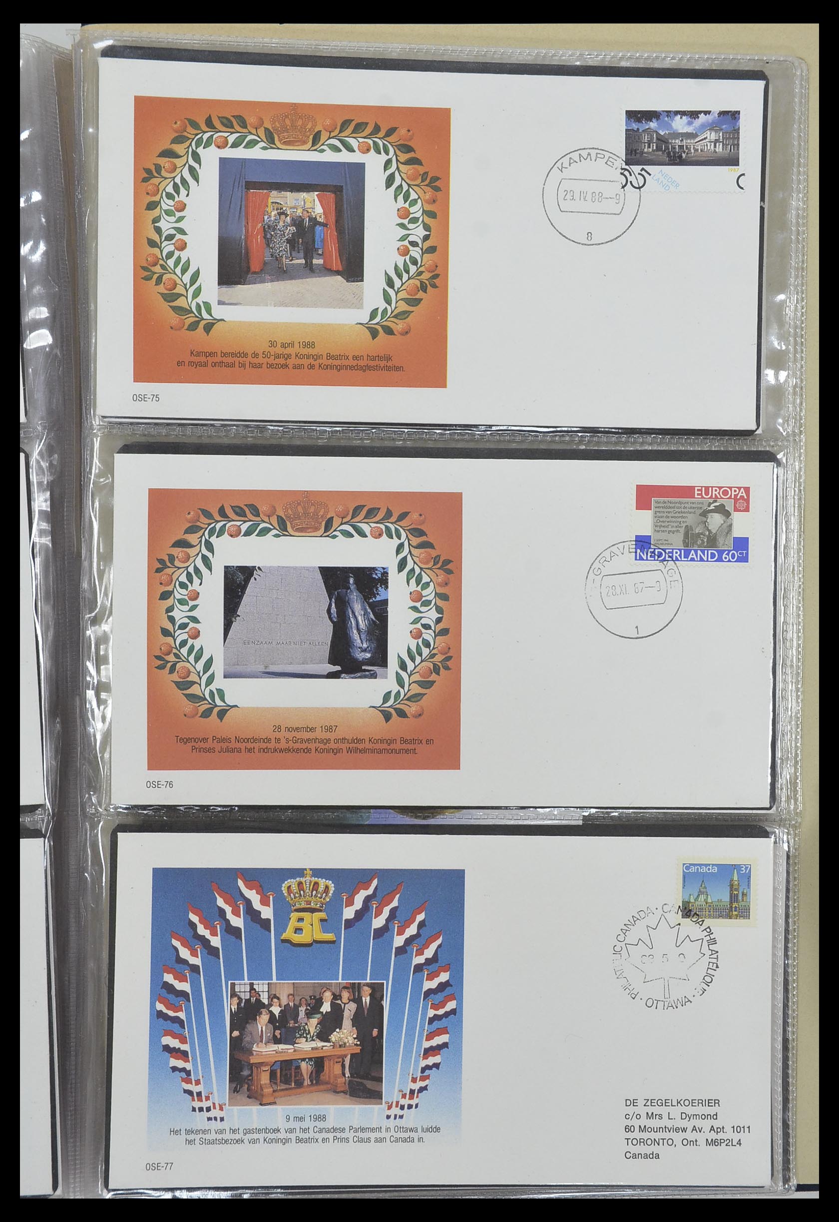 33586 810 - Postzegelverzameling 33586 Nederland speciale covers 1937-2006.