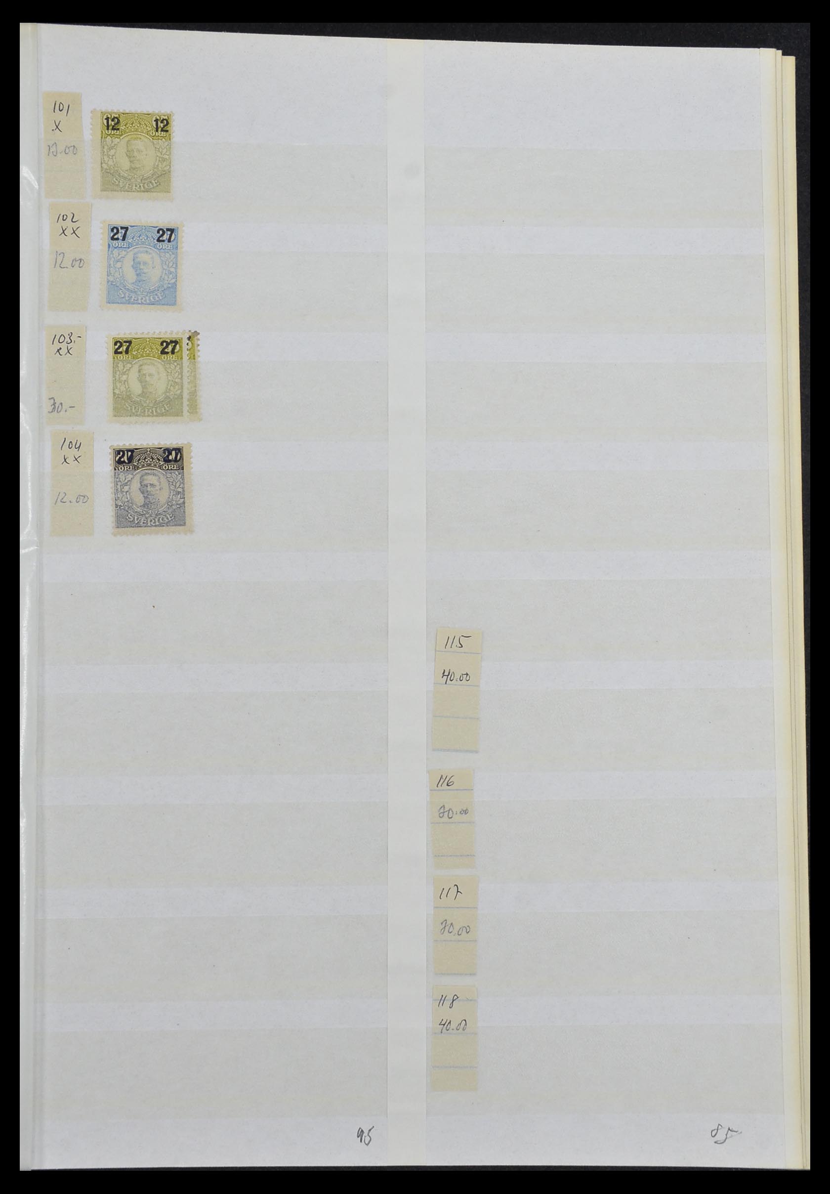 33591 004 - Postzegelverzameling 33591 Zweden 1858-1970.