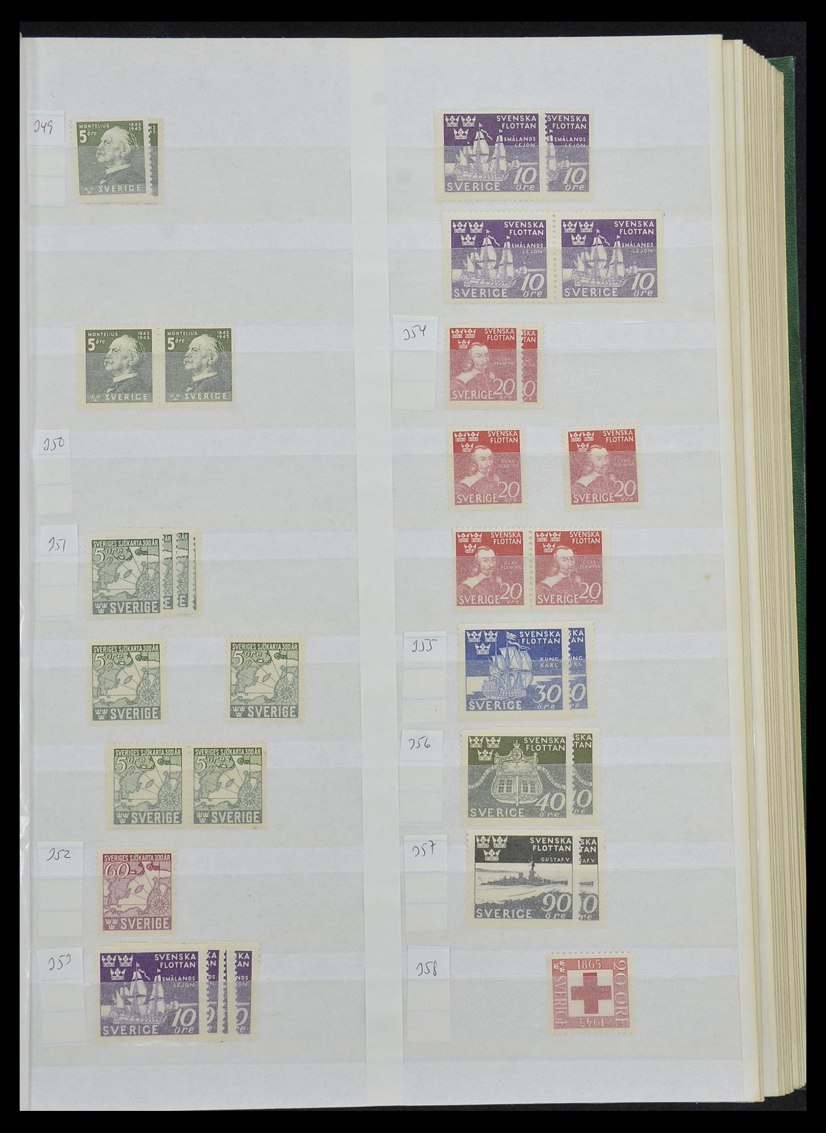 33591 021 - Postzegelverzameling 33591 Zweden 1858-1970.