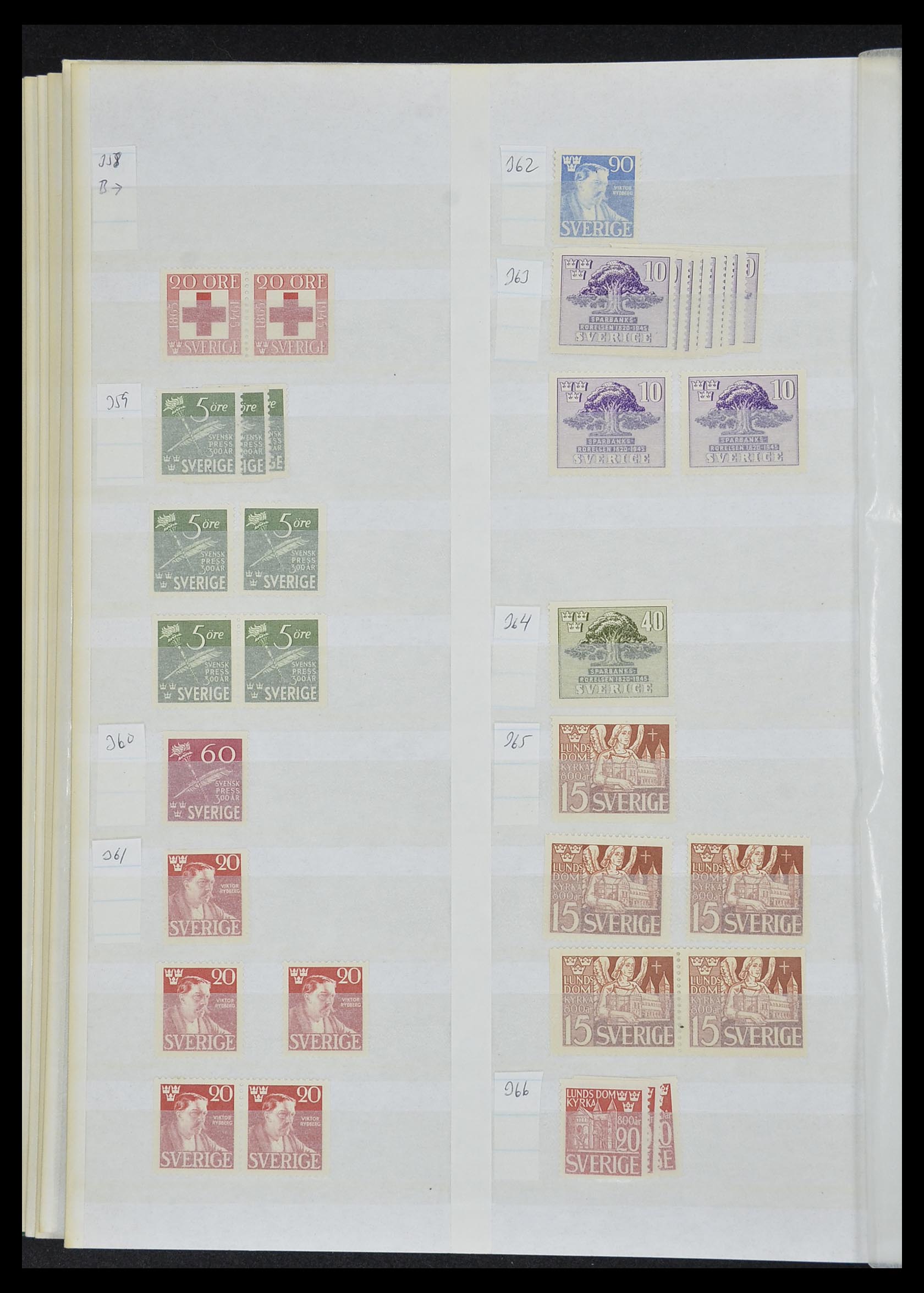 33591 022 - Postzegelverzameling 33591 Zweden 1858-1970.