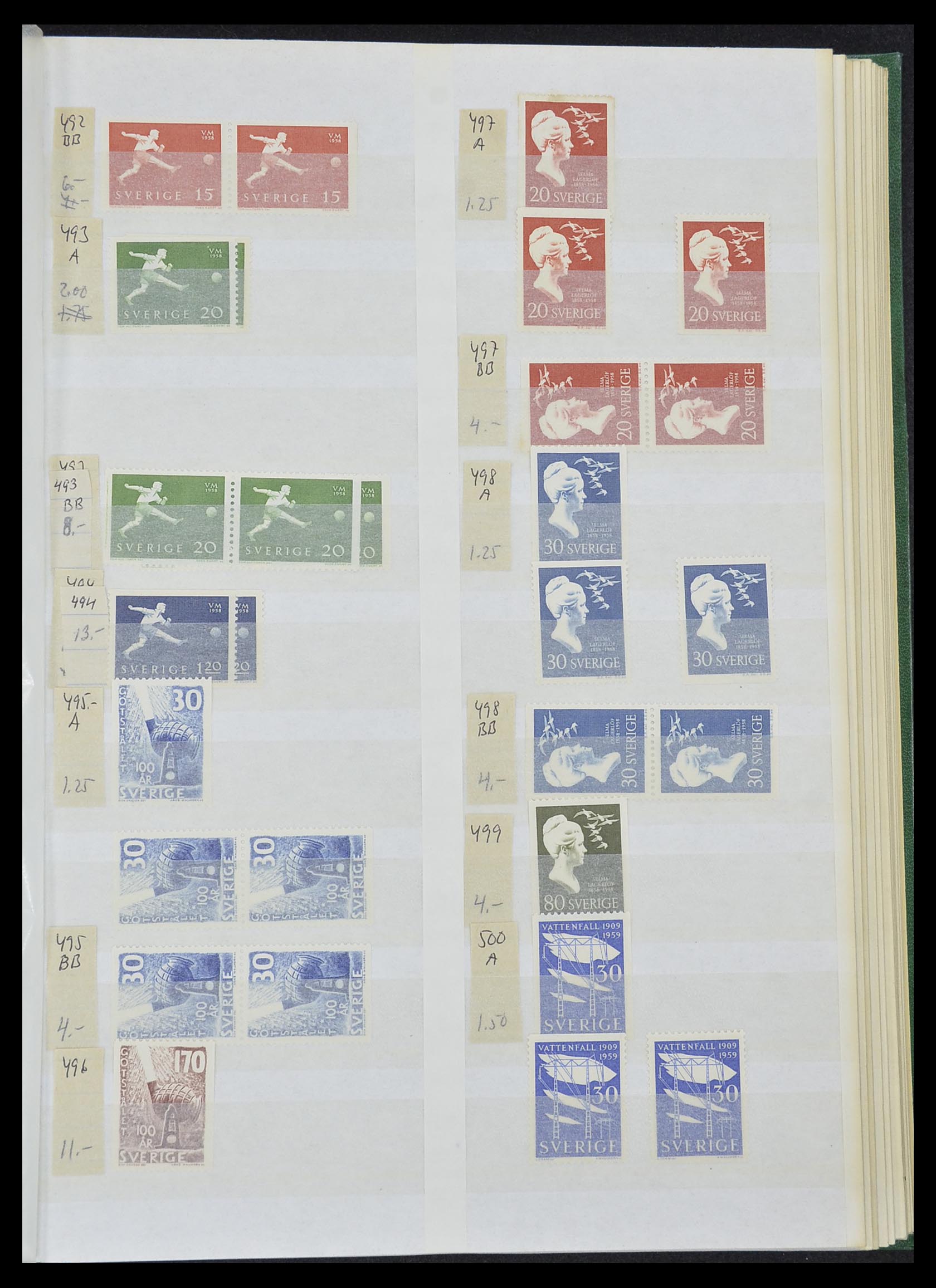 33591 039 - Postzegelverzameling 33591 Zweden 1858-1970.