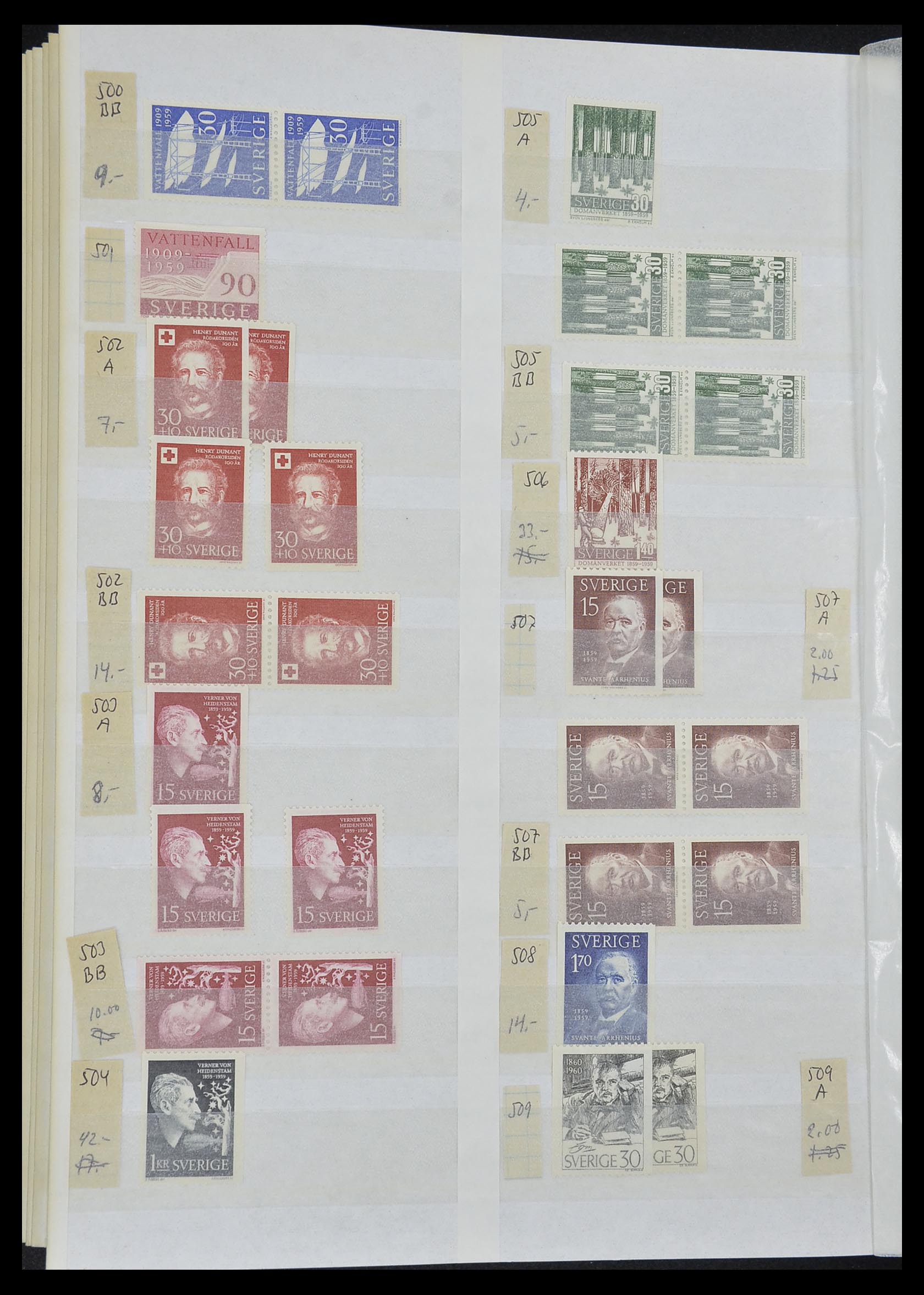 33591 040 - Postzegelverzameling 33591 Zweden 1858-1970.
