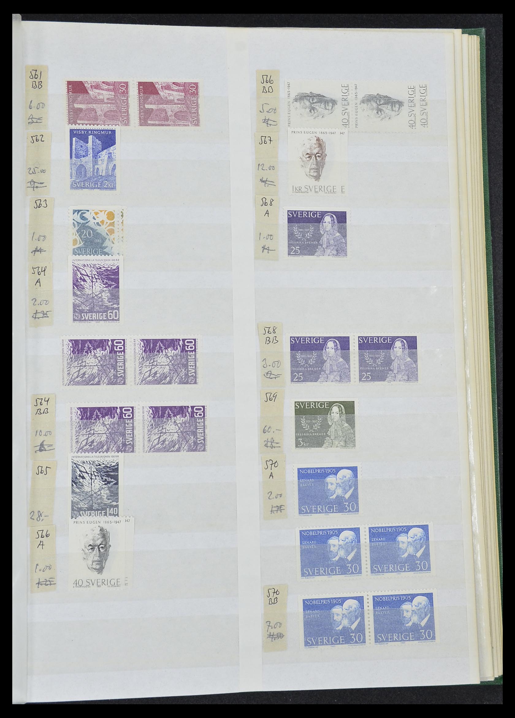 33591 047 - Postzegelverzameling 33591 Zweden 1858-1970.