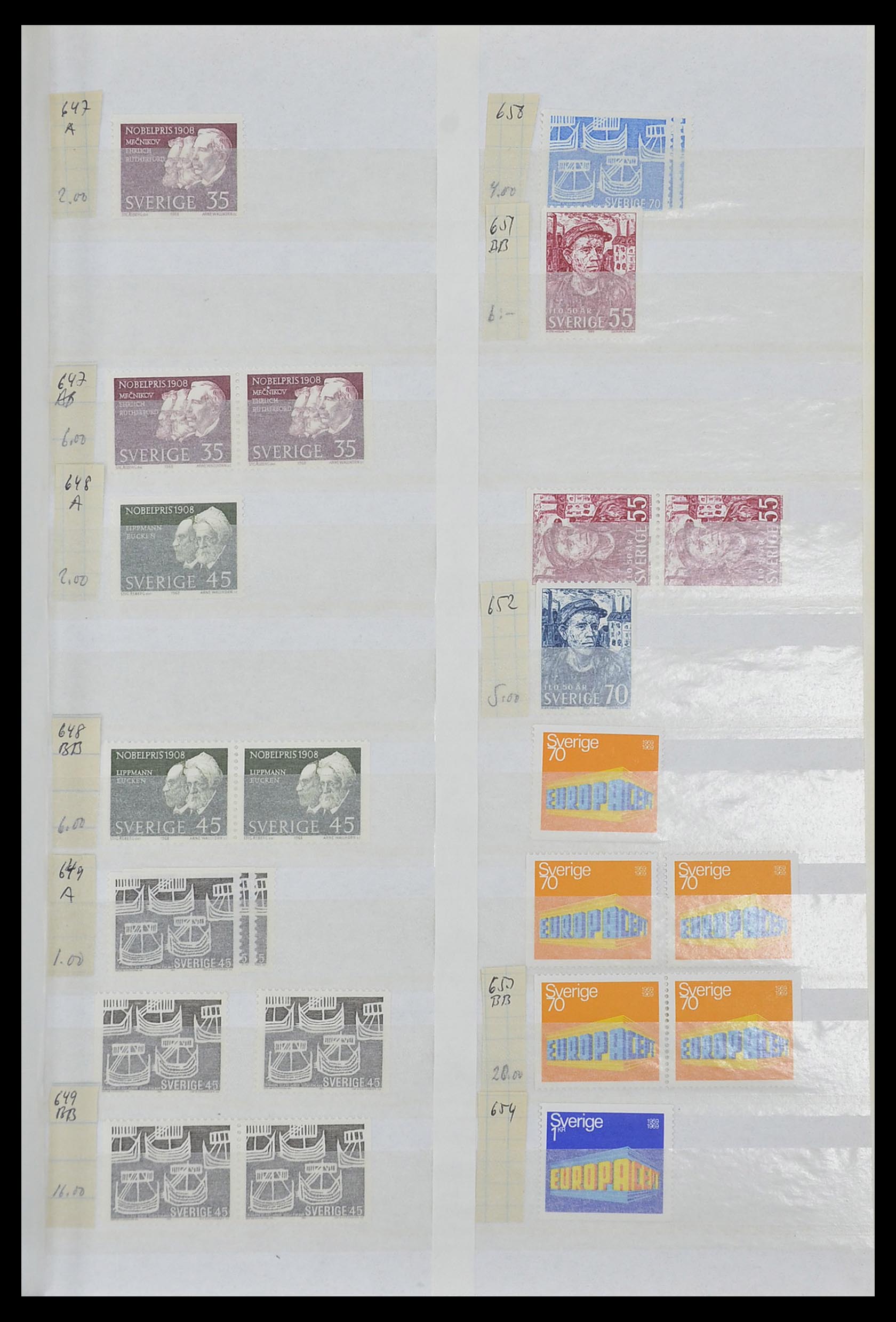 33591 057 - Postzegelverzameling 33591 Zweden 1858-1970.