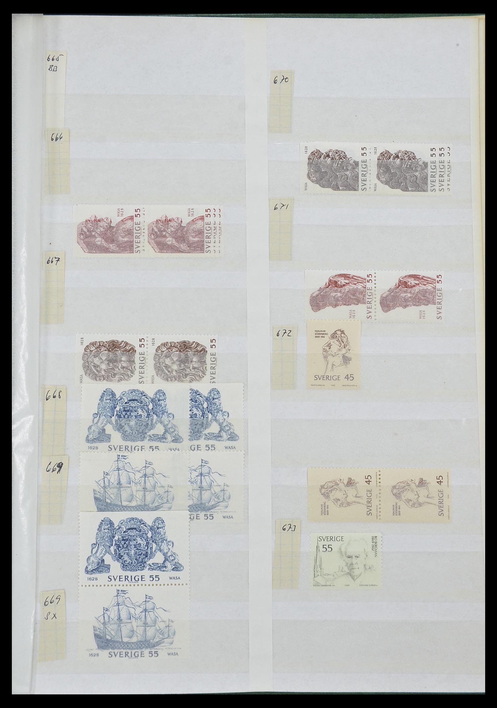33591 059 - Postzegelverzameling 33591 Zweden 1858-1970.