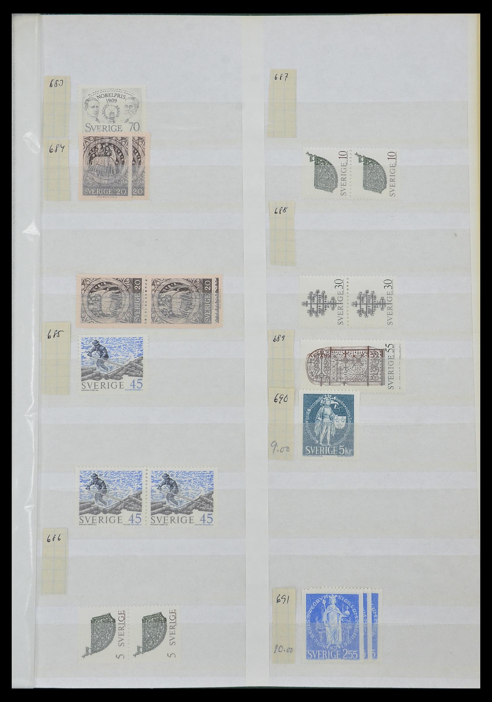 33591 060 - Postzegelverzameling 33591 Zweden 1858-1970.
