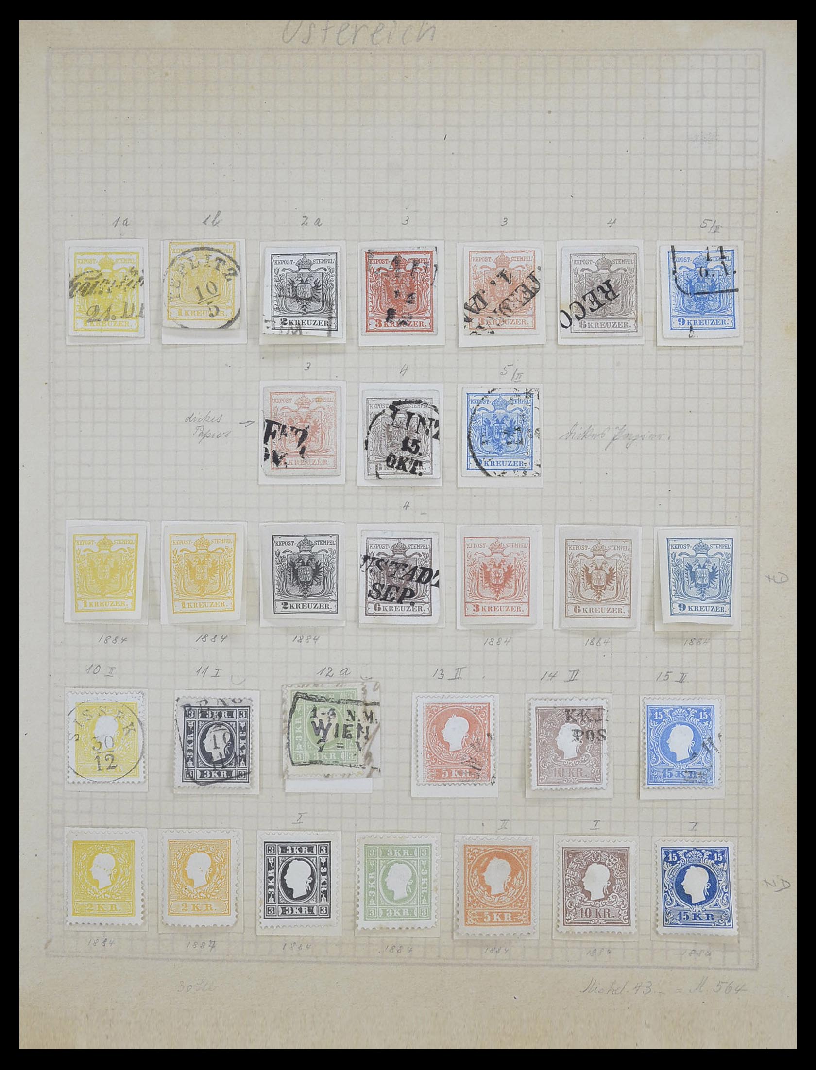 33592 001 - Postzegelverzameling 33592 Oostenrijk en gebieden 1850-1938.