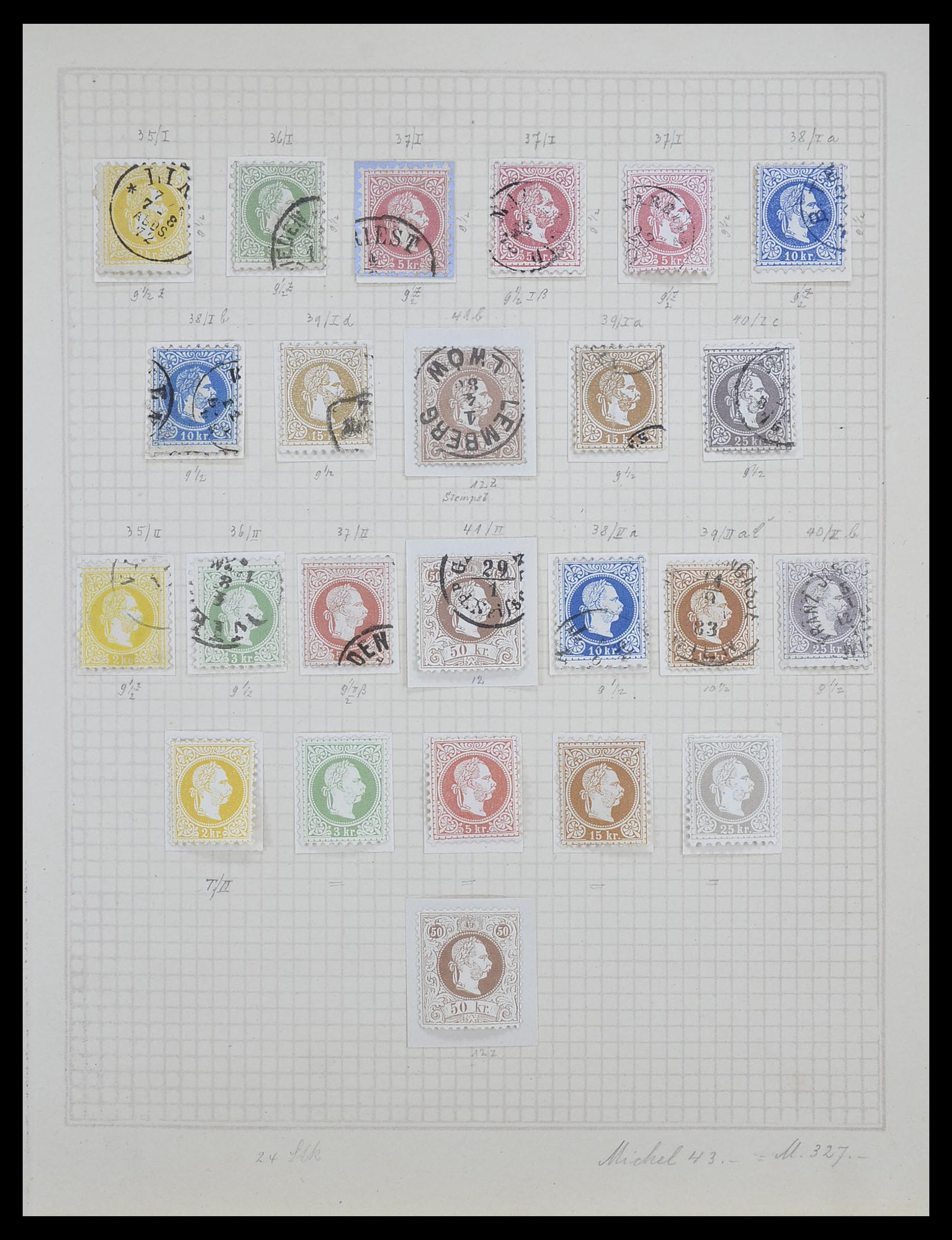 33592 003 - Postzegelverzameling 33592 Oostenrijk en gebieden 1850-1938.