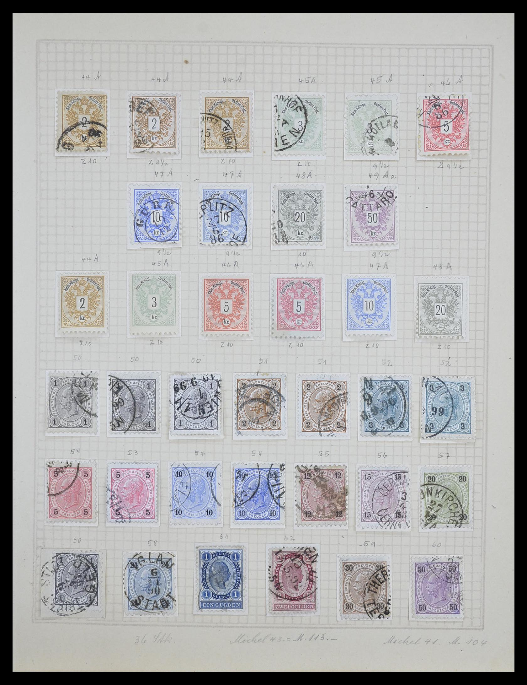 33592 004 - Postzegelverzameling 33592 Oostenrijk en gebieden 1850-1938.