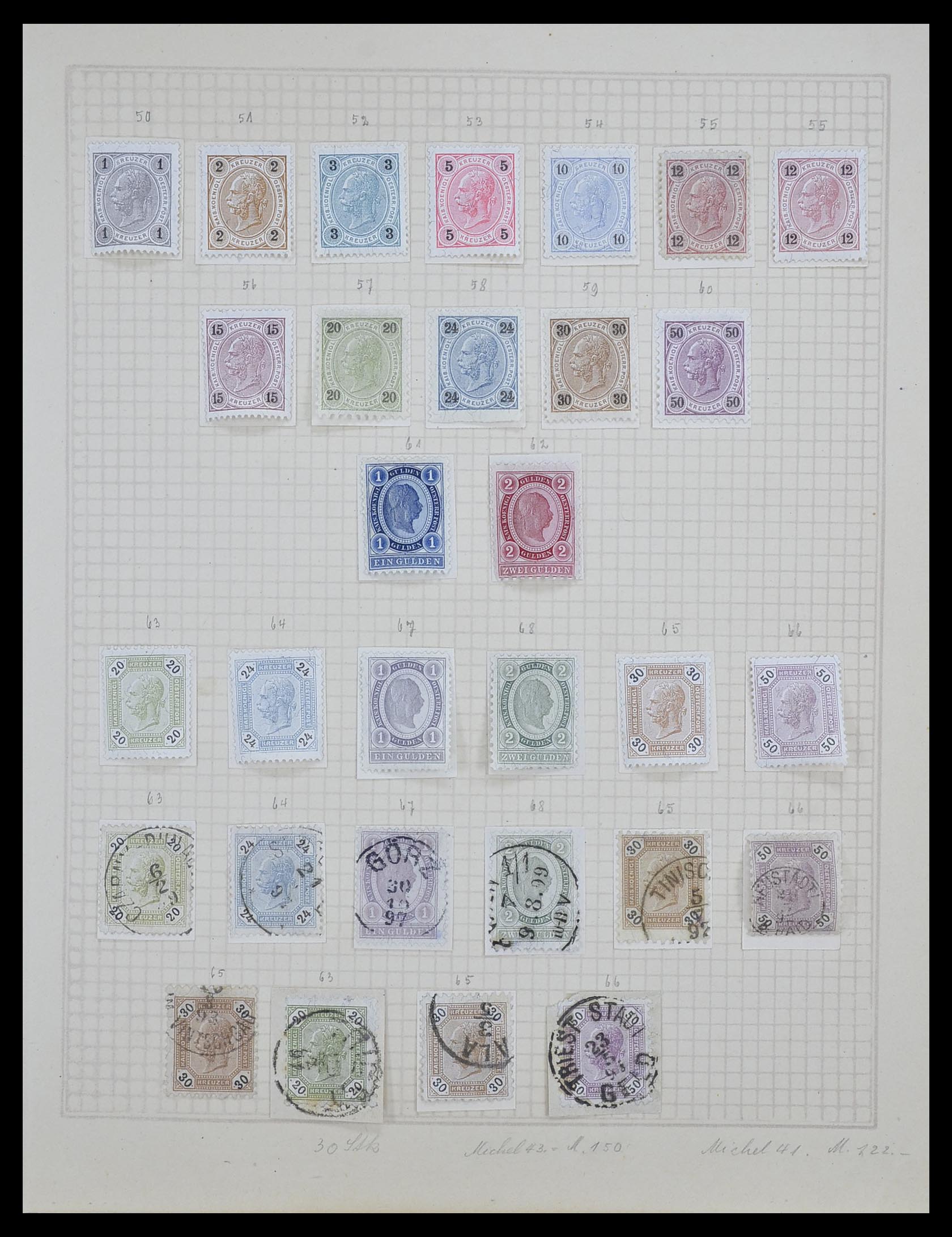 33592 005 - Postzegelverzameling 33592 Oostenrijk en gebieden 1850-1938.