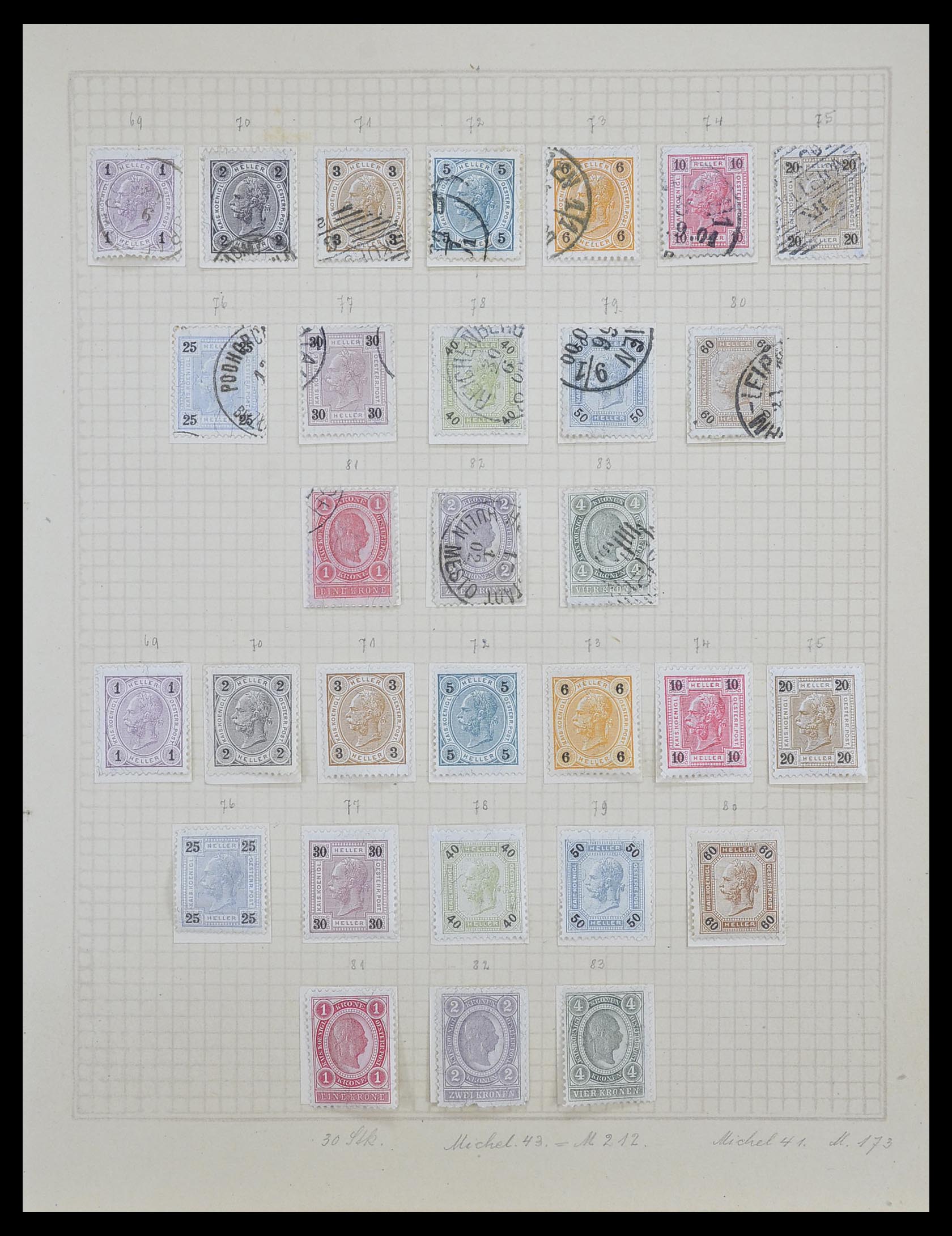 33592 010 - Postzegelverzameling 33592 Oostenrijk en gebieden 1850-1938.
