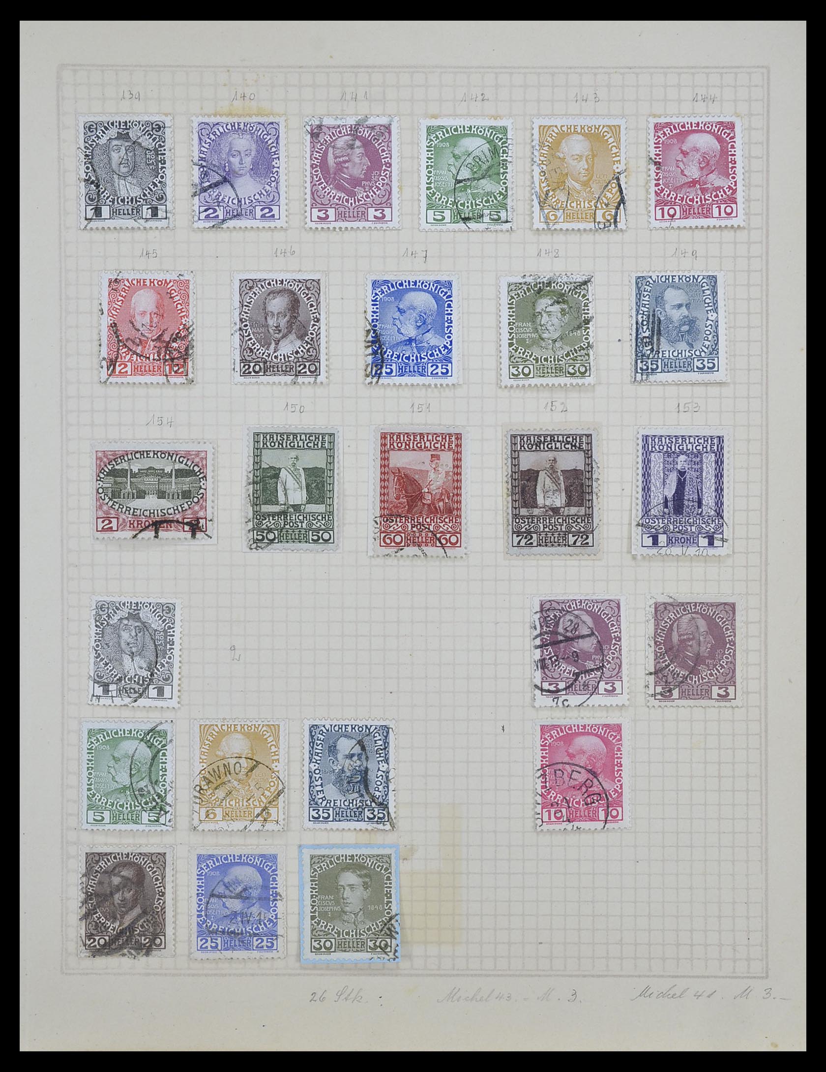 33592 011 - Postzegelverzameling 33592 Oostenrijk en gebieden 1850-1938.