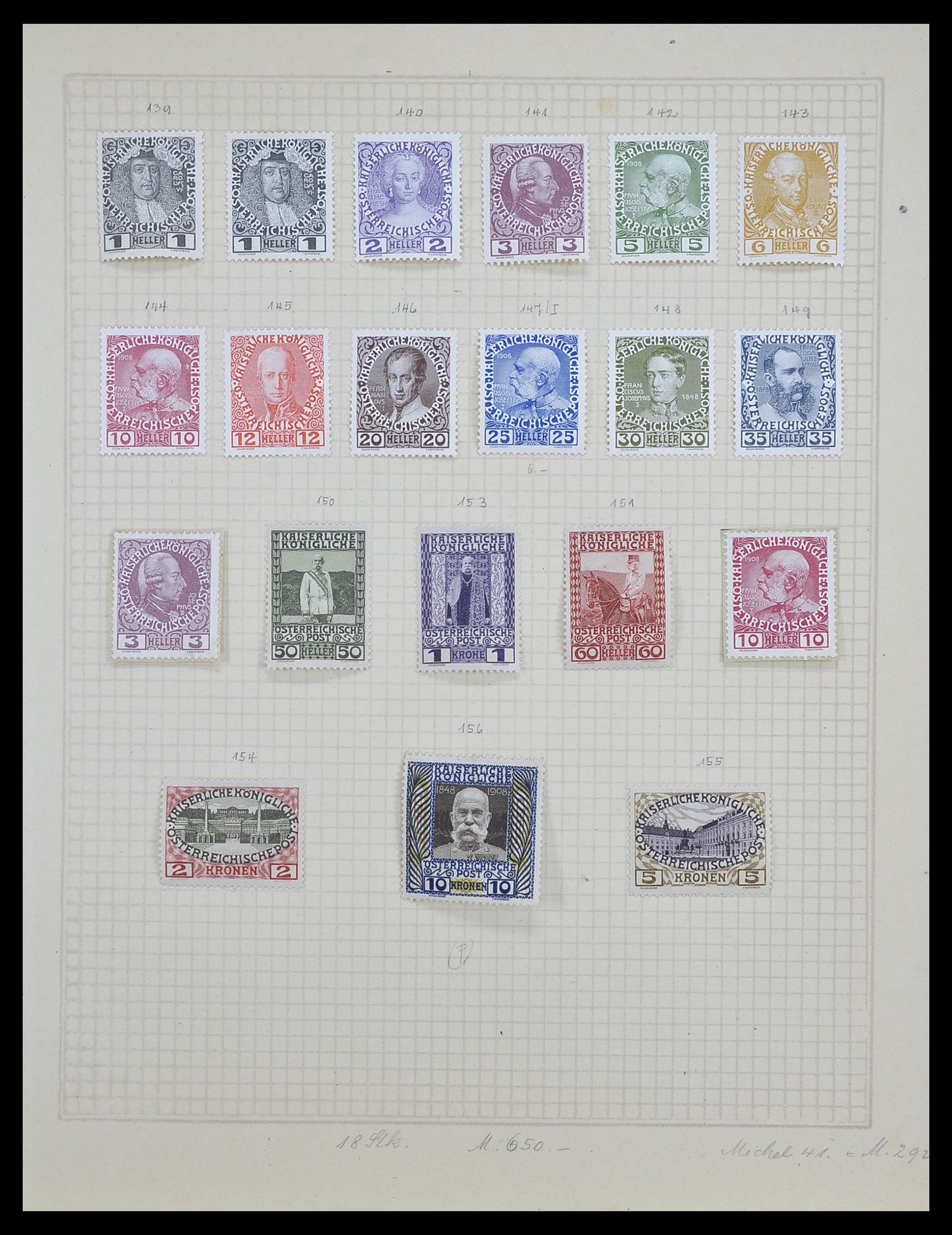 33592 012 - Postzegelverzameling 33592 Oostenrijk en gebieden 1850-1938.