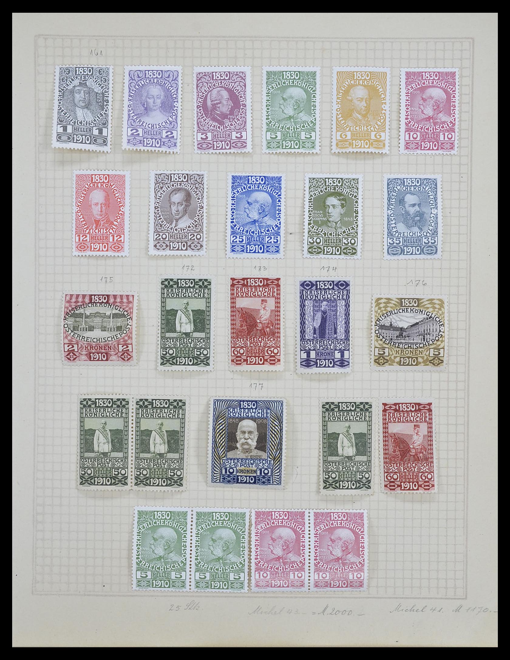 33592 014 - Postzegelverzameling 33592 Oostenrijk en gebieden 1850-1938.