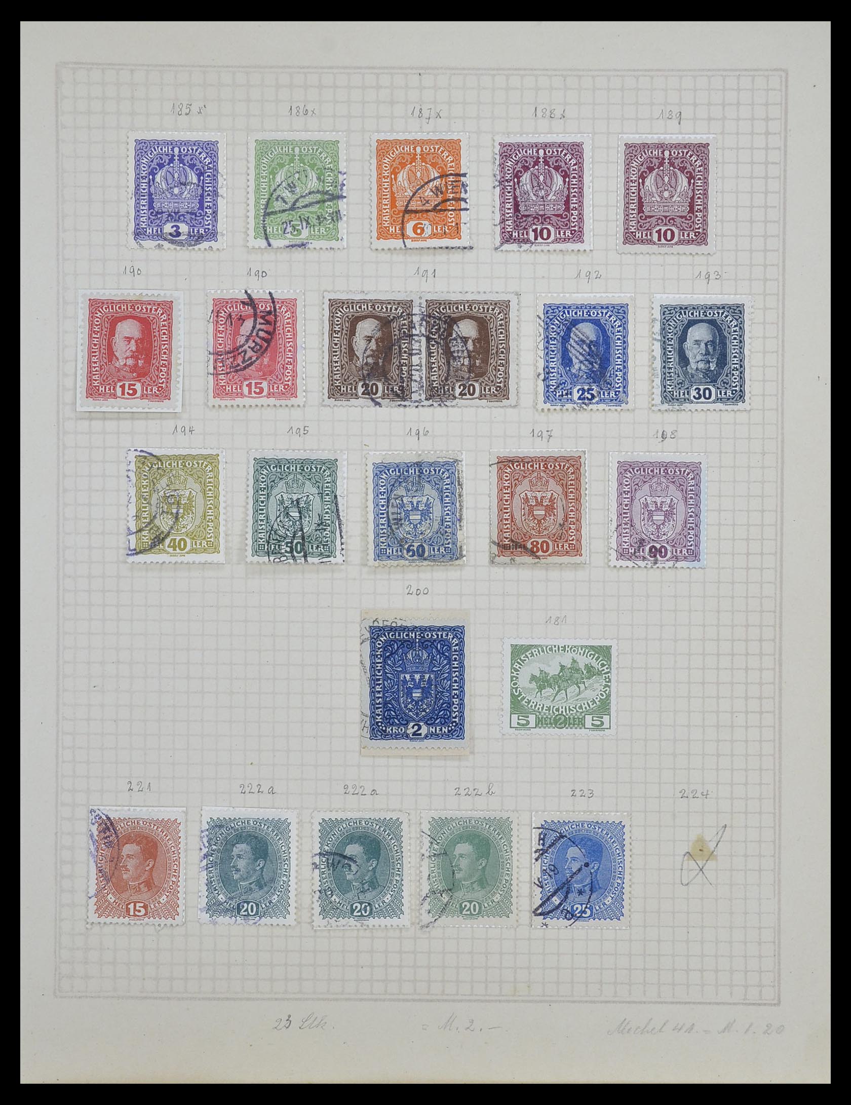 33592 016 - Postzegelverzameling 33592 Oostenrijk en gebieden 1850-1938.