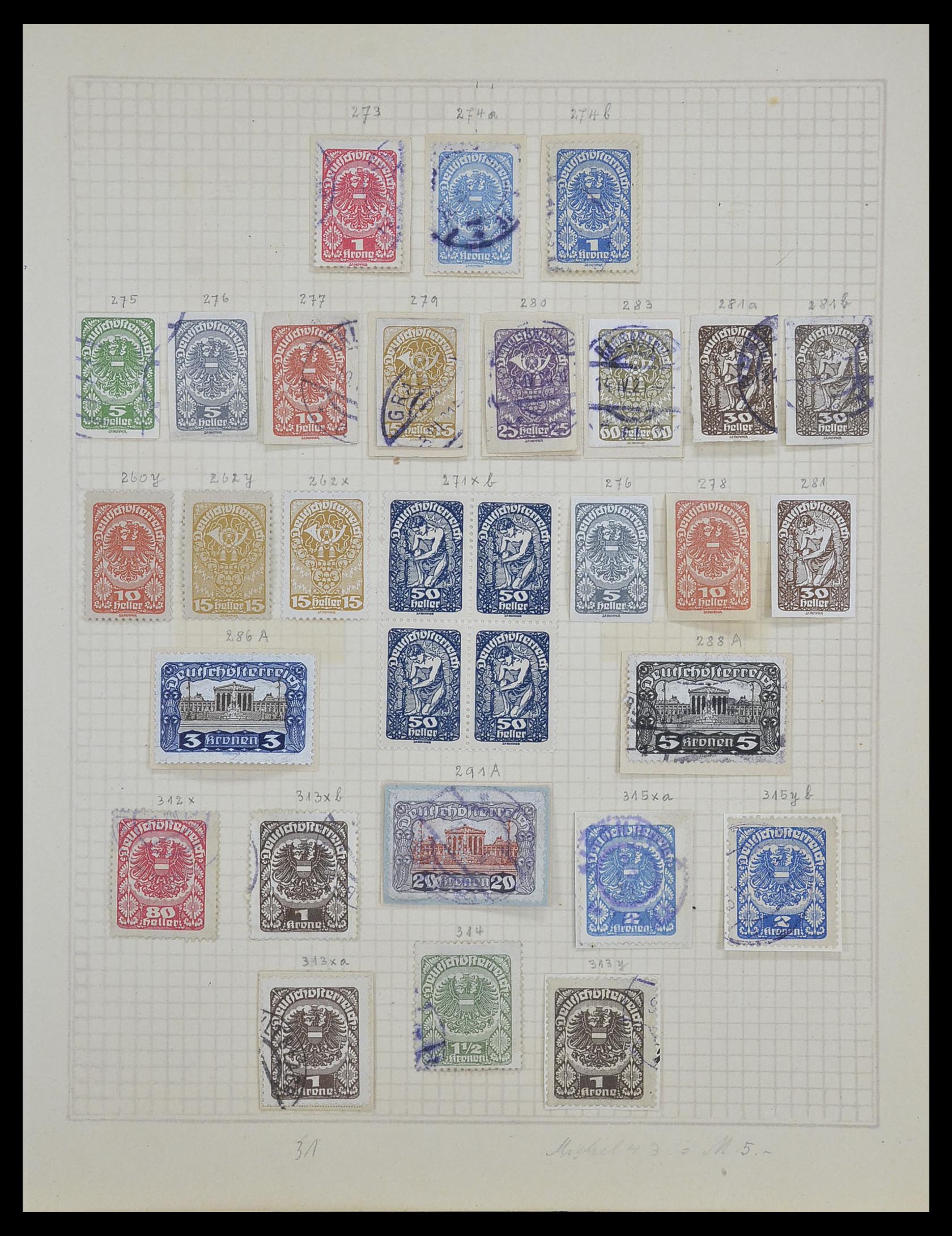 33592 018 - Postzegelverzameling 33592 Oostenrijk en gebieden 1850-1938.