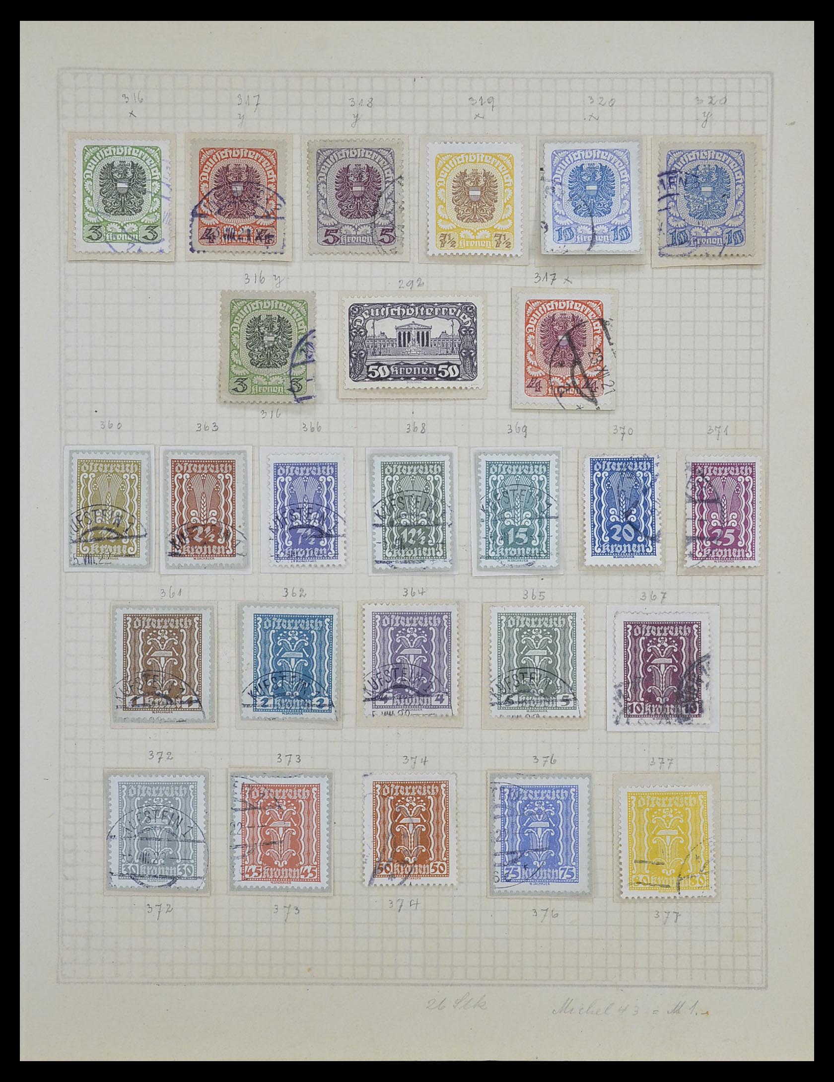 33592 019 - Postzegelverzameling 33592 Oostenrijk en gebieden 1850-1938.