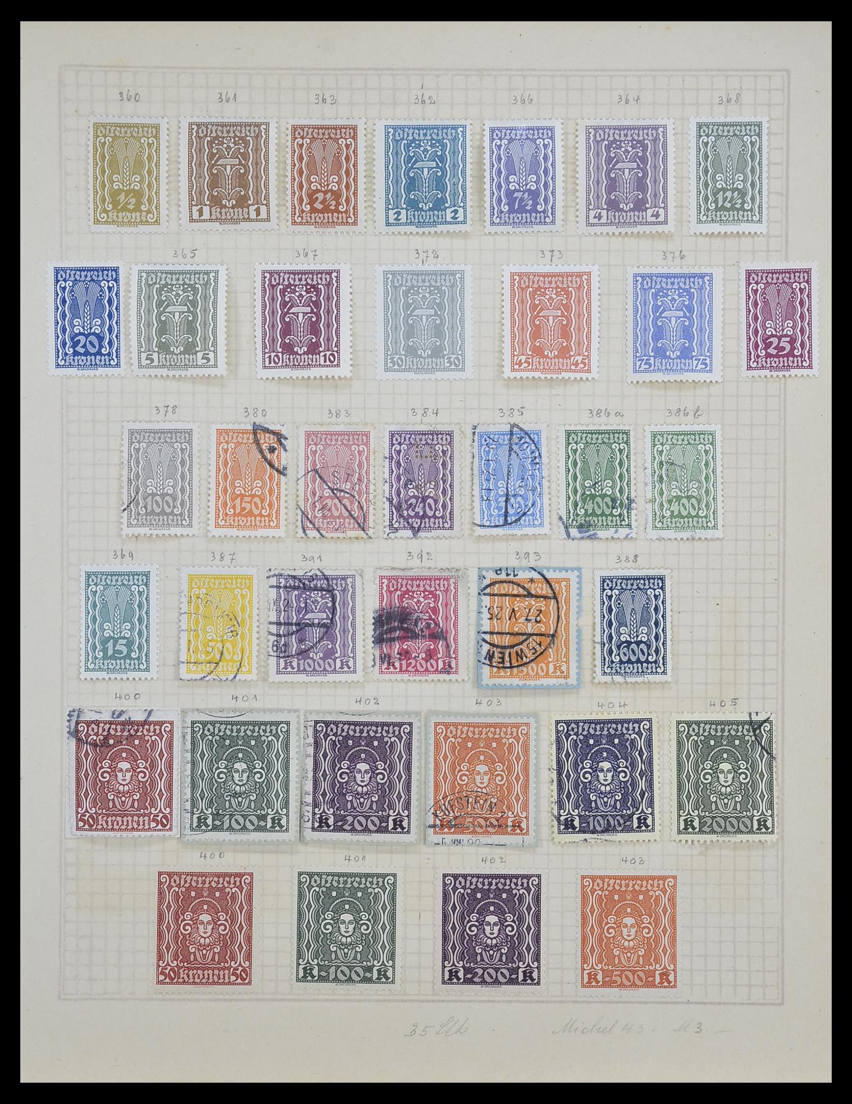 33592 020 - Stamp collection 33592 Austria and territories 1850-1938.