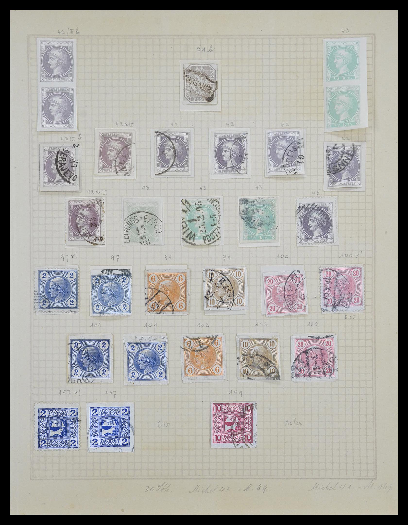 33592 025 - Postzegelverzameling 33592 Oostenrijk en gebieden 1850-1938.