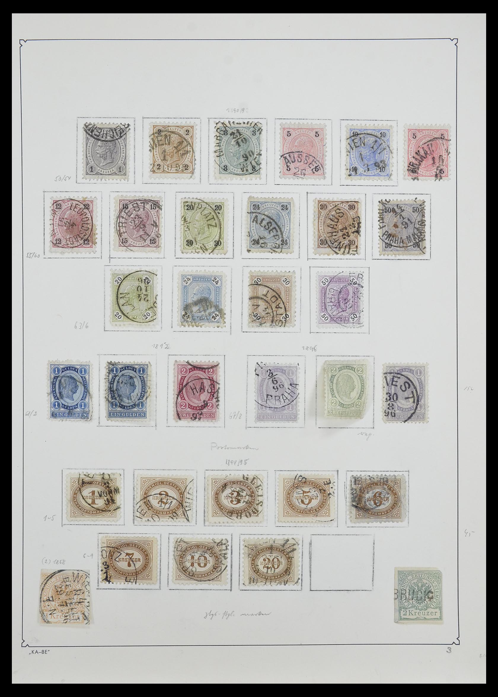 33593 003 - Postzegelverzameling 33593 Oostenrijk en gebieden 1850-1959.