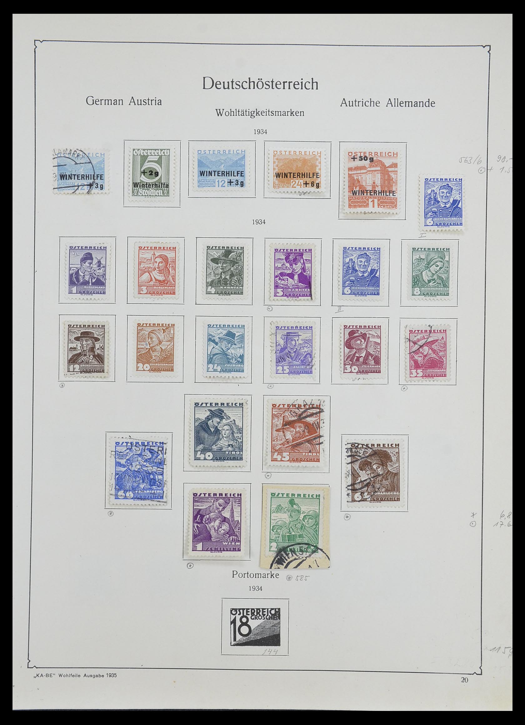 33593 036 - Postzegelverzameling 33593 Oostenrijk en gebieden 1850-1959.