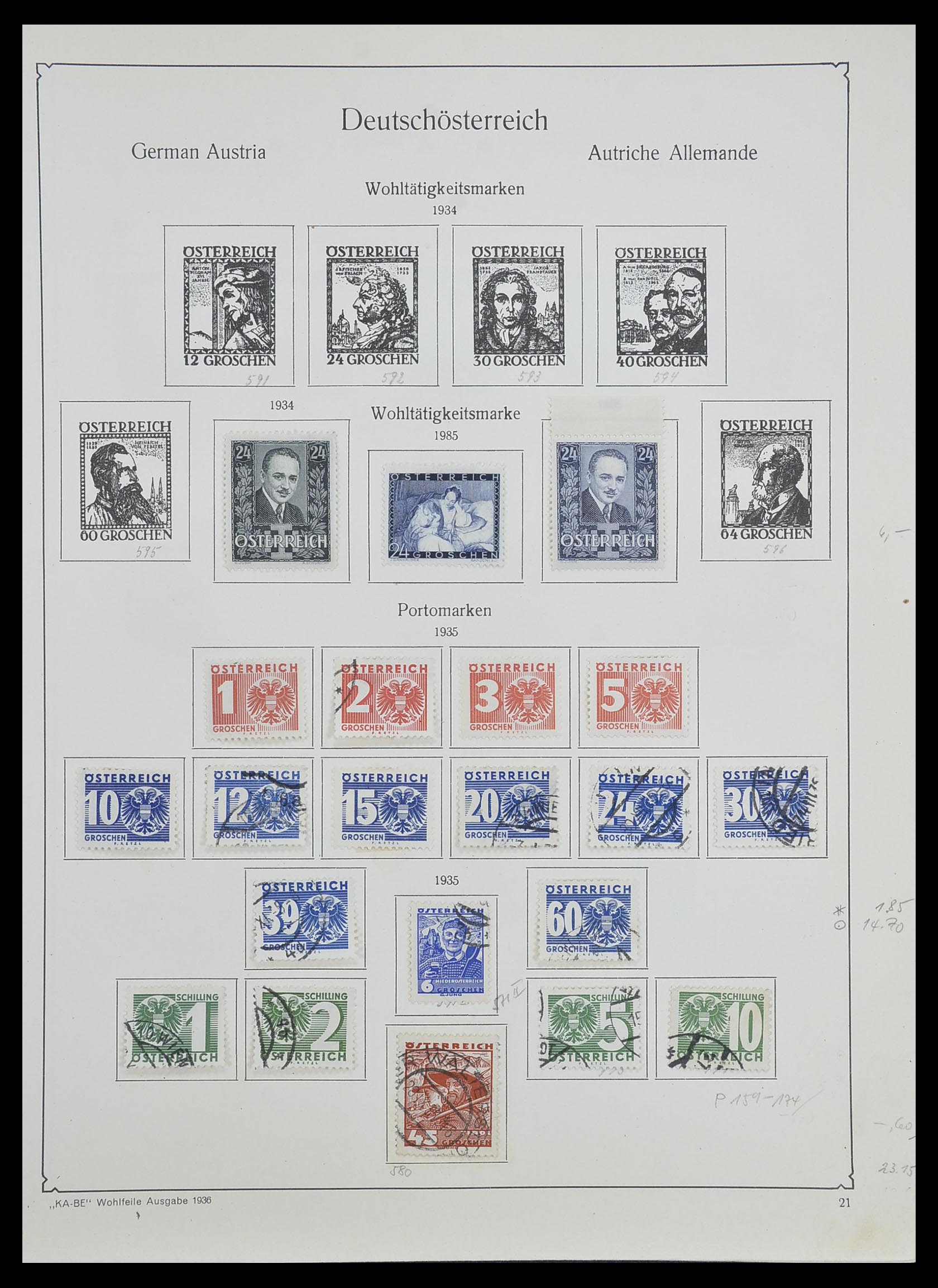 33593 037 - Postzegelverzameling 33593 Oostenrijk en gebieden 1850-1959.