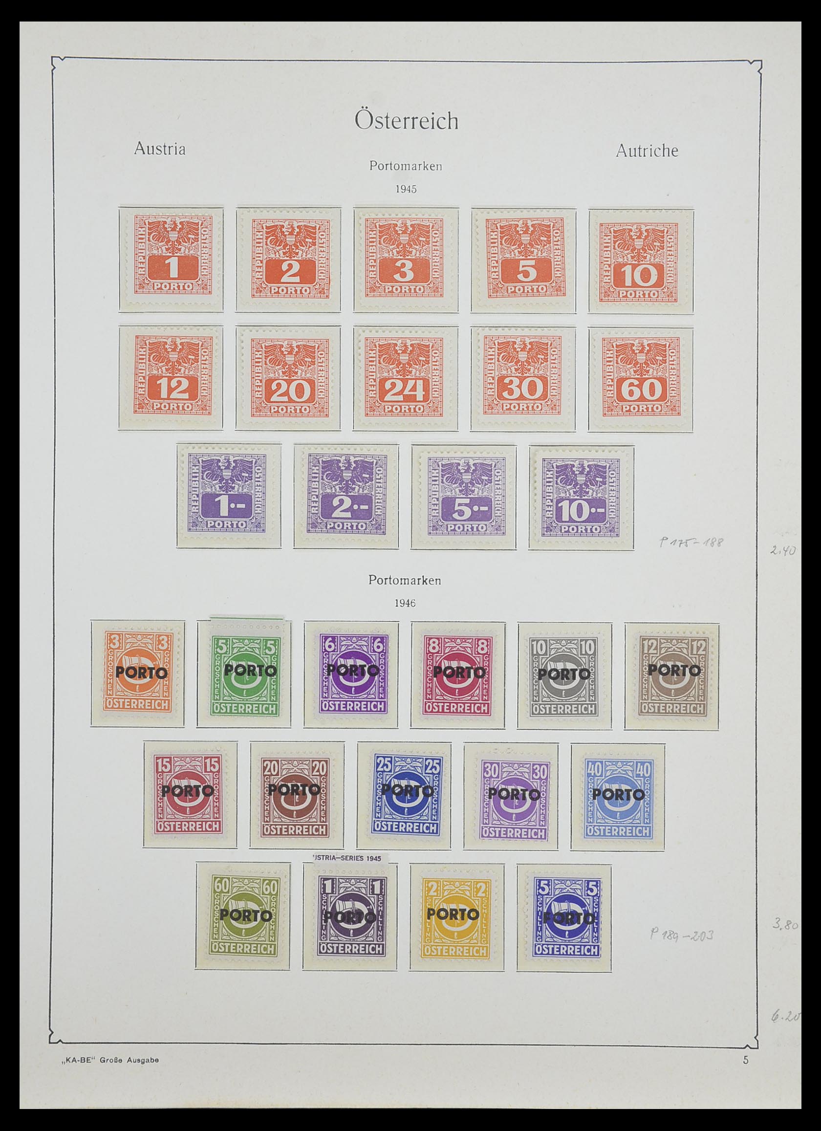 33593 046 - Postzegelverzameling 33593 Oostenrijk en gebieden 1850-1959.