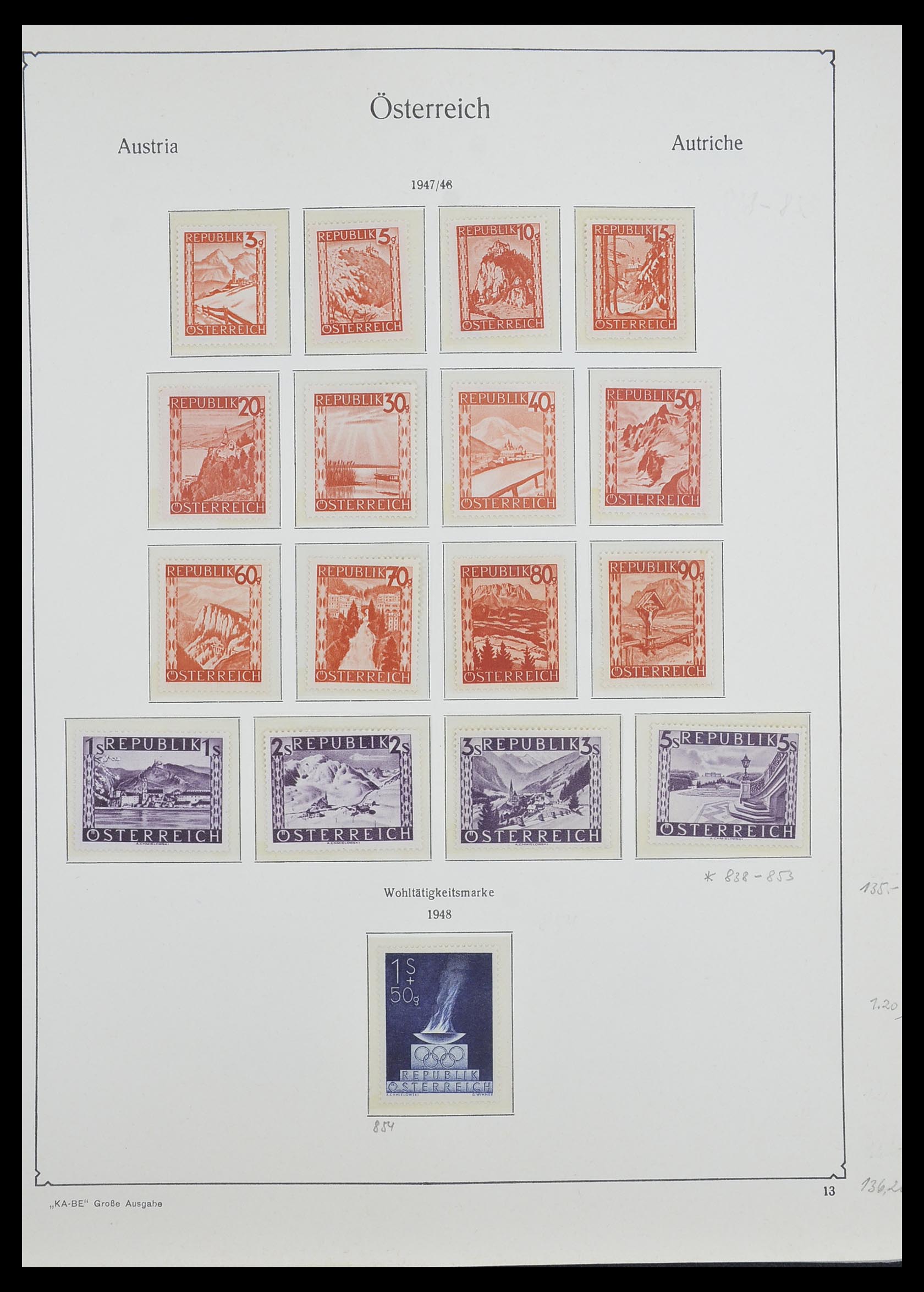 33593 054 - Postzegelverzameling 33593 Oostenrijk en gebieden 1850-1959.
