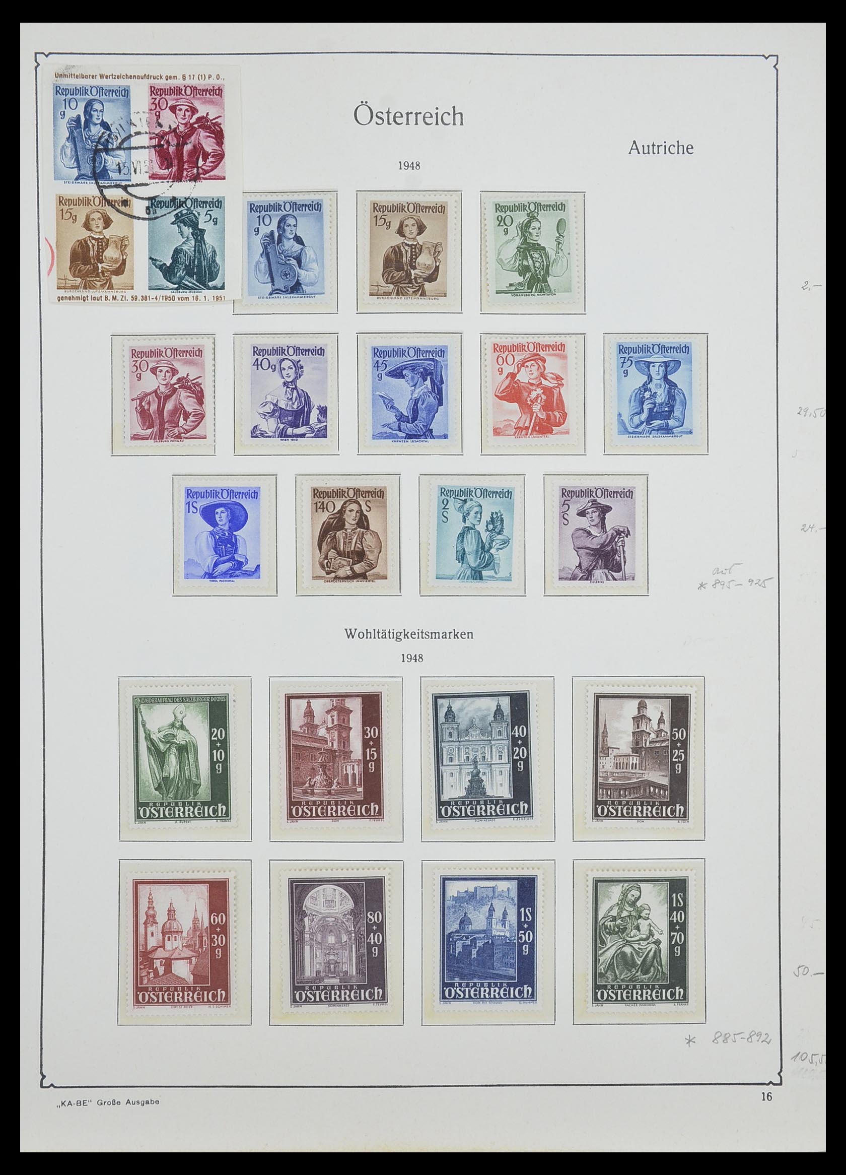 33593 057 - Postzegelverzameling 33593 Oostenrijk en gebieden 1850-1959.