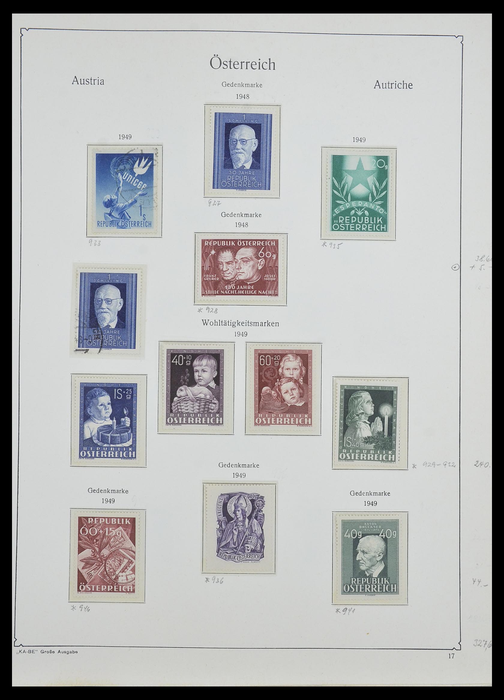 33593 058 - Postzegelverzameling 33593 Oostenrijk en gebieden 1850-1959.