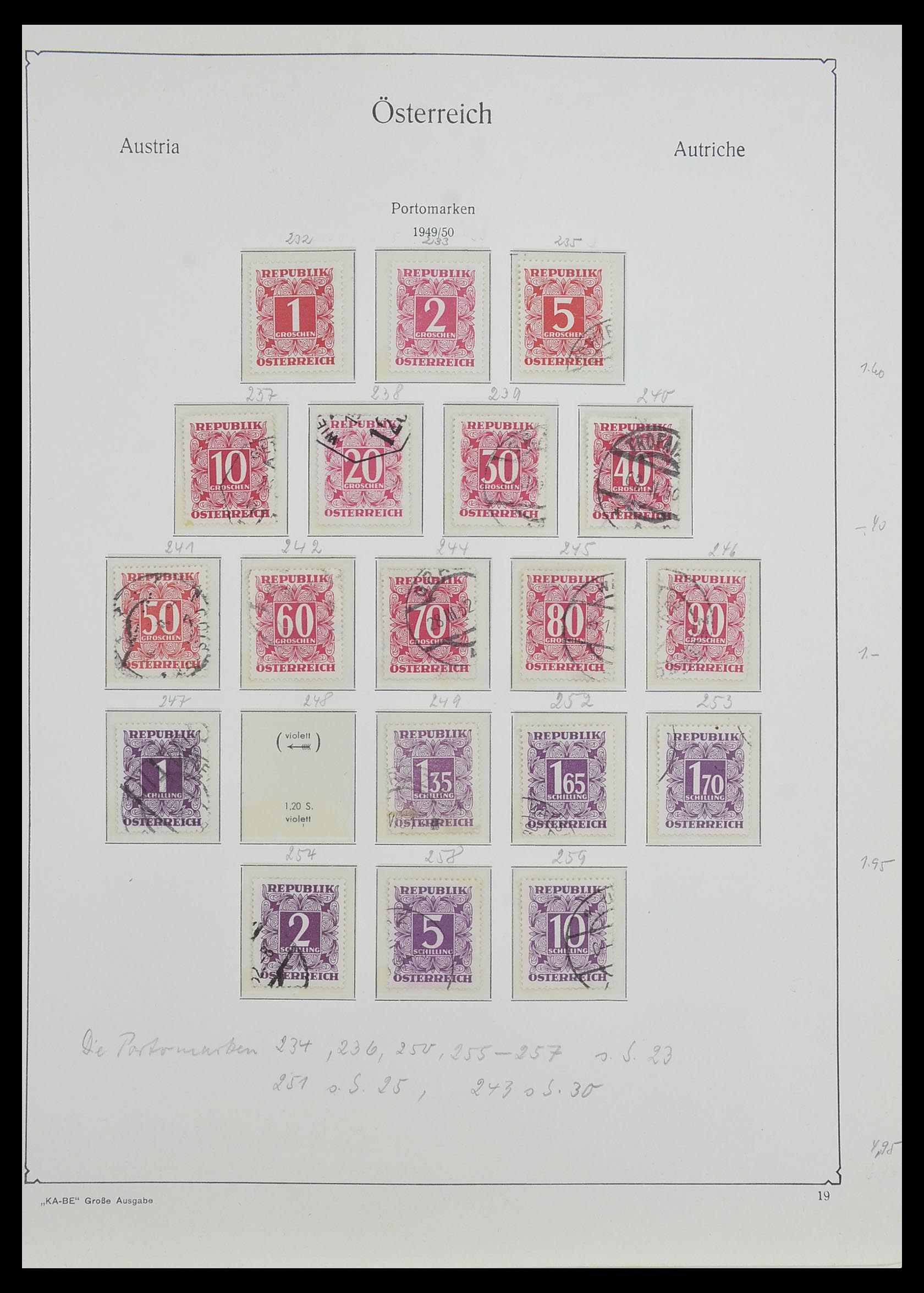 33593 060 - Postzegelverzameling 33593 Oostenrijk en gebieden 1850-1959.