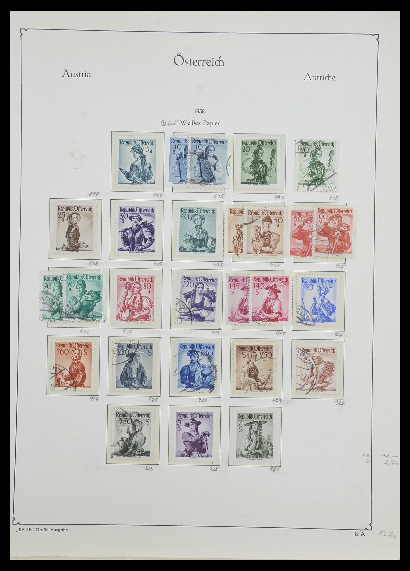 33593 074 - Stamp collection 33593 Austria and territories 1850-1959.