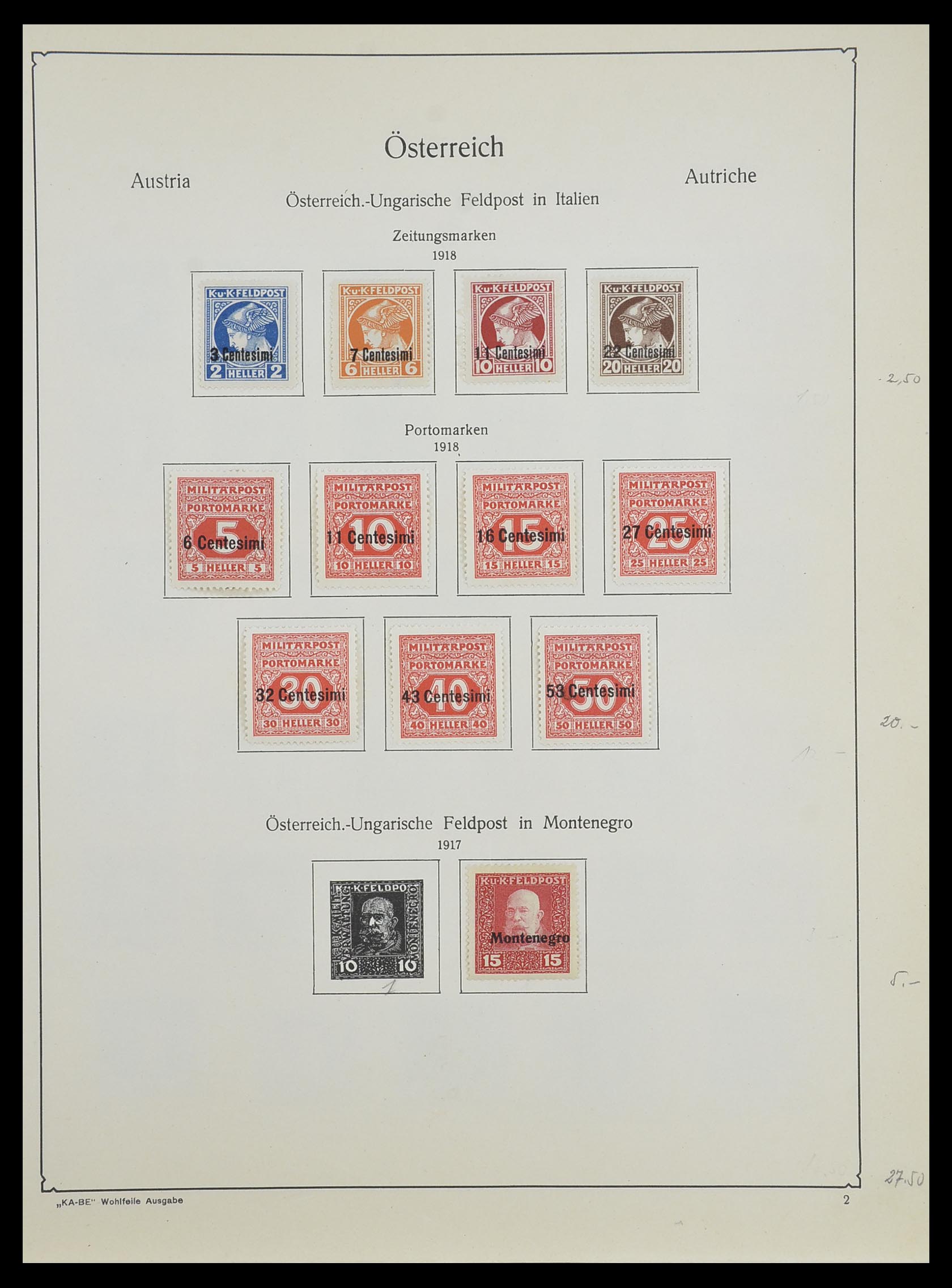 33593 088 - Stamp collection 33593 Austria and territories 1850-1959.
