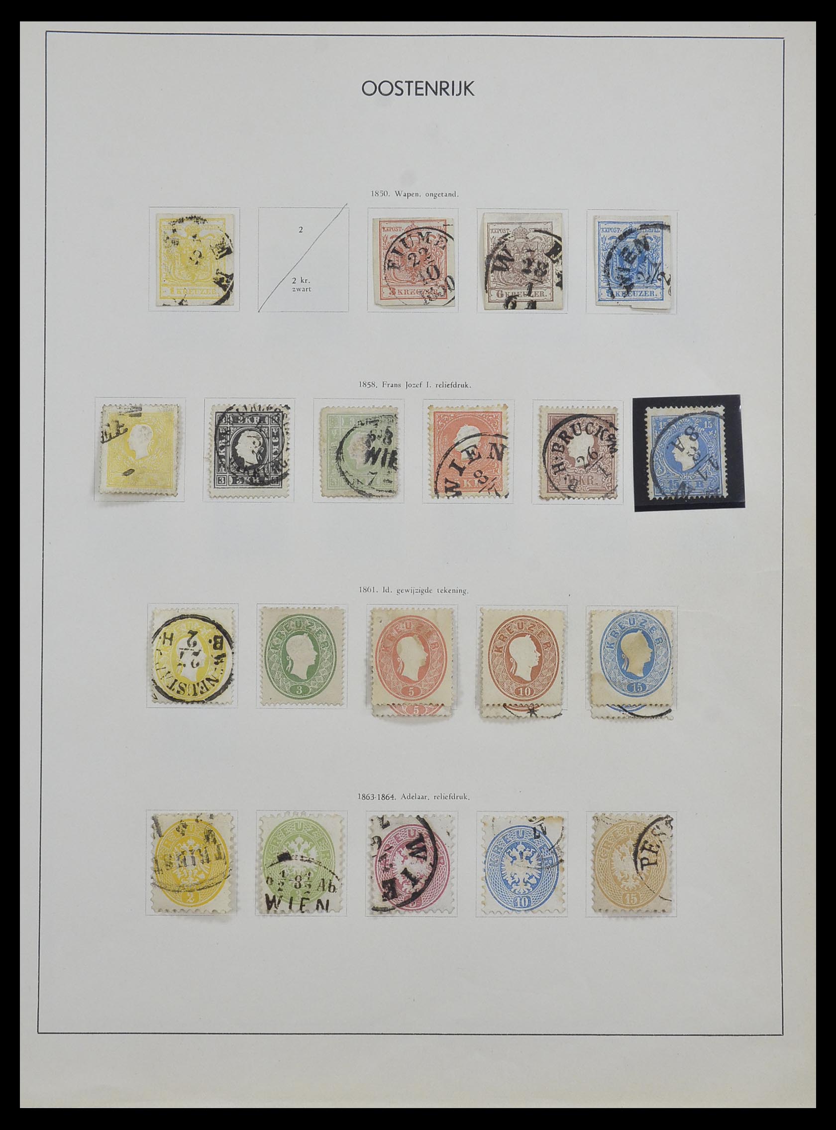 33594 001 - Postzegelverzameling 33594 Oostenrijk en gebieden 1850-1918.
