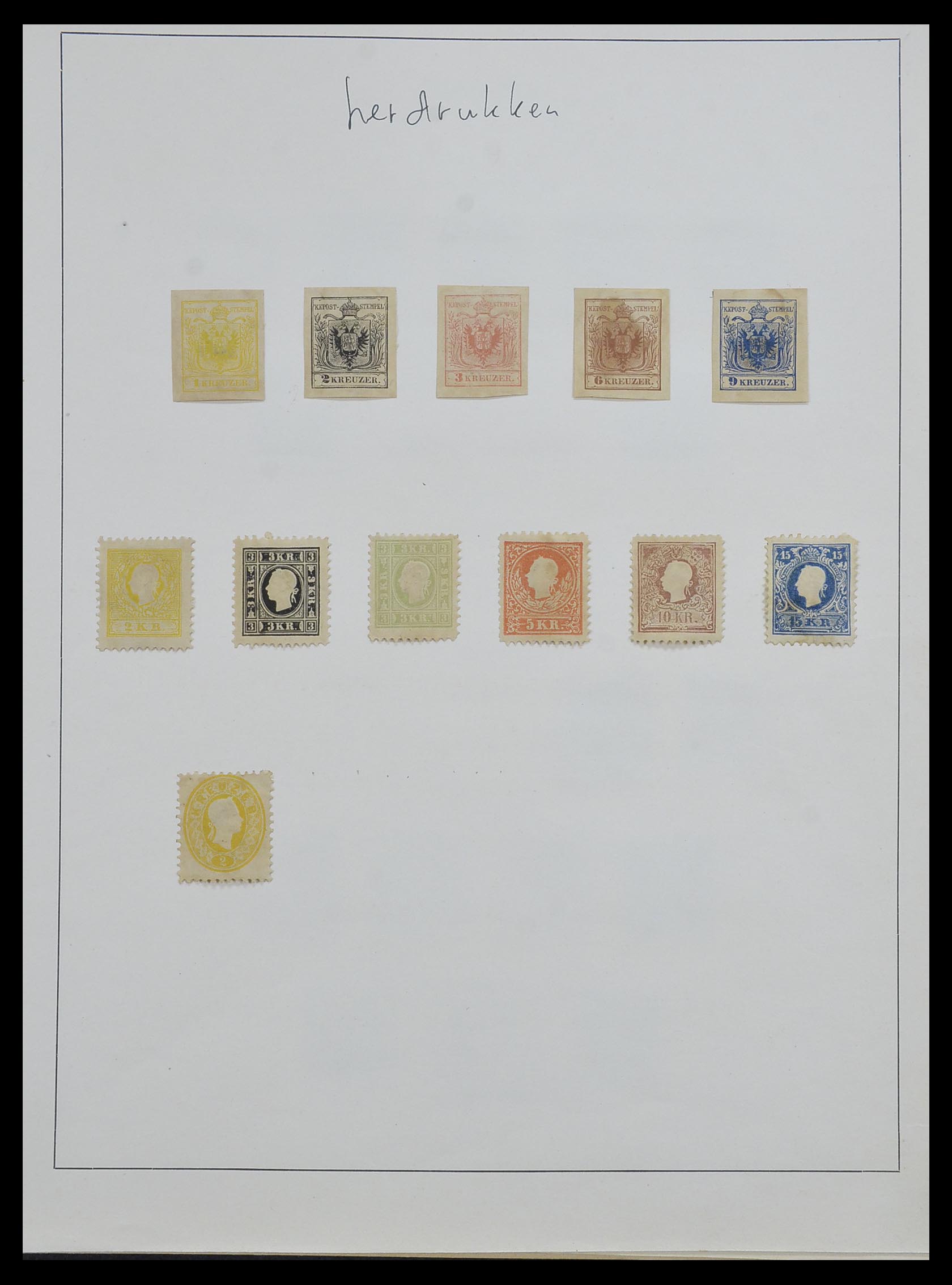 33594 002 - Postzegelverzameling 33594 Oostenrijk en gebieden 1850-1918.