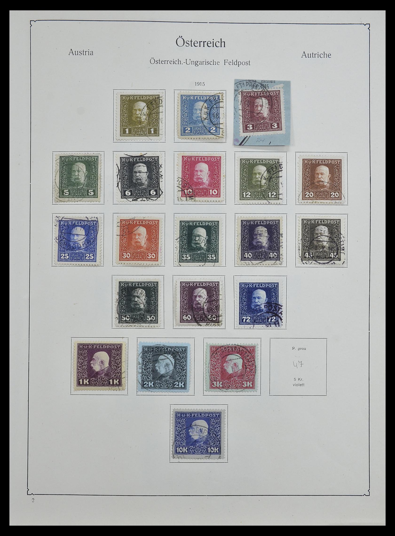 33594 012 - Stamp collection 33594 Austria and territories 1850-1918.