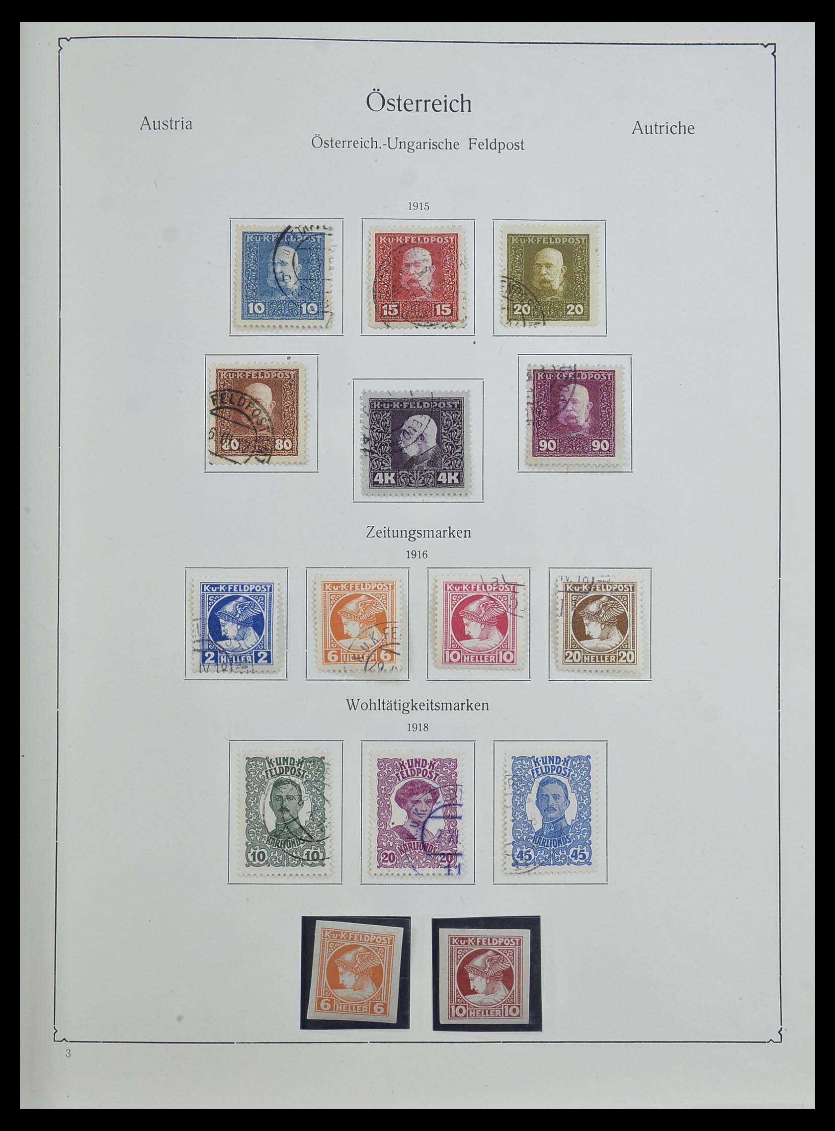 33594 013 - Postzegelverzameling 33594 Oostenrijk en gebieden 1850-1918.