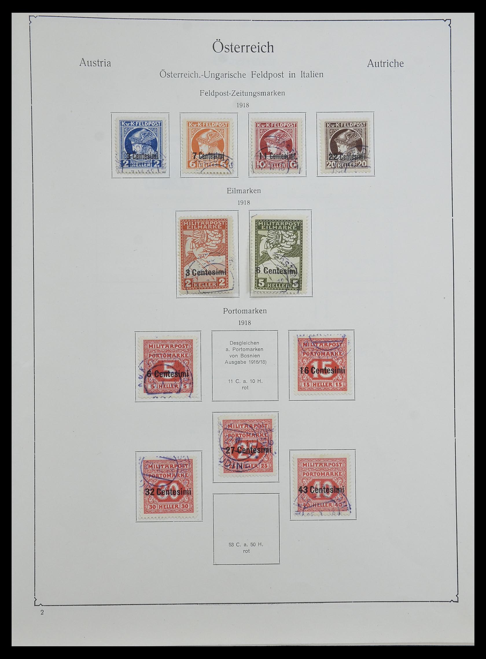33594 017 - Stamp collection 33594 Austria and territories 1850-1918.