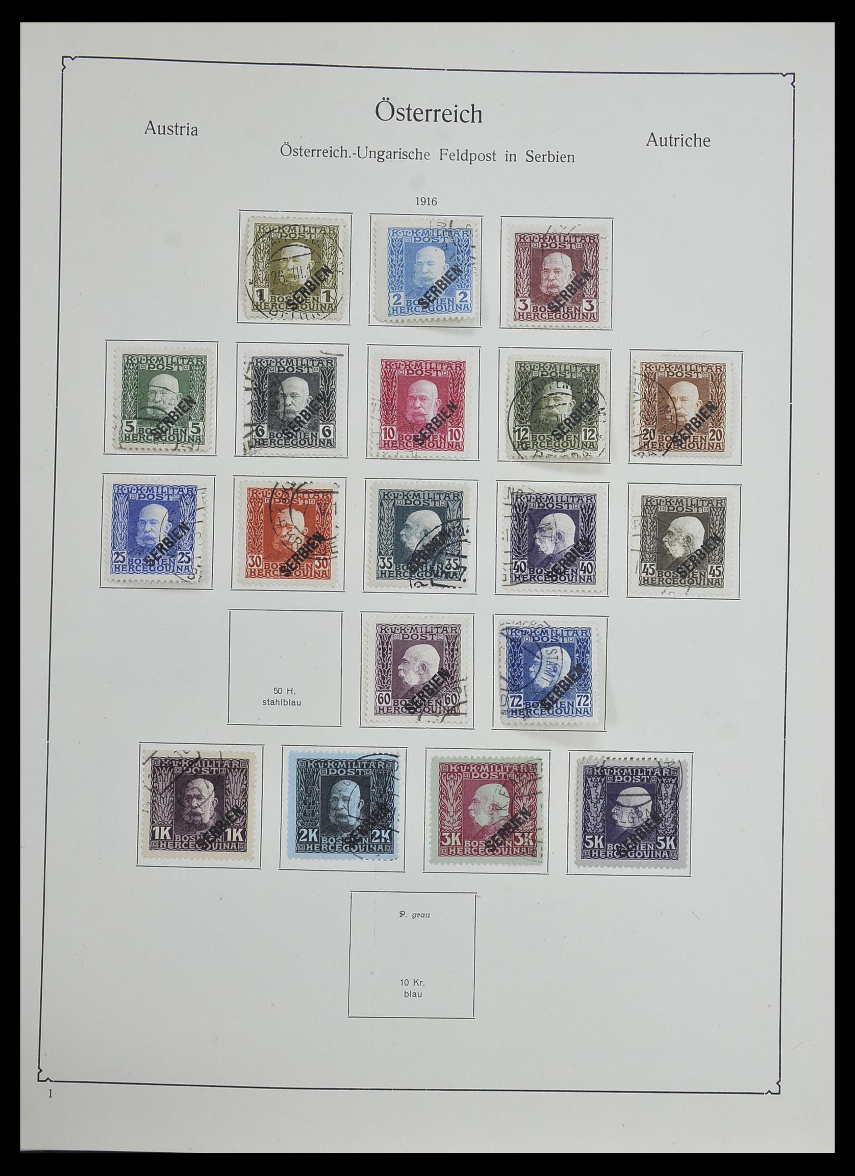 33594 021 - Postzegelverzameling 33594 Oostenrijk en gebieden 1850-1918.