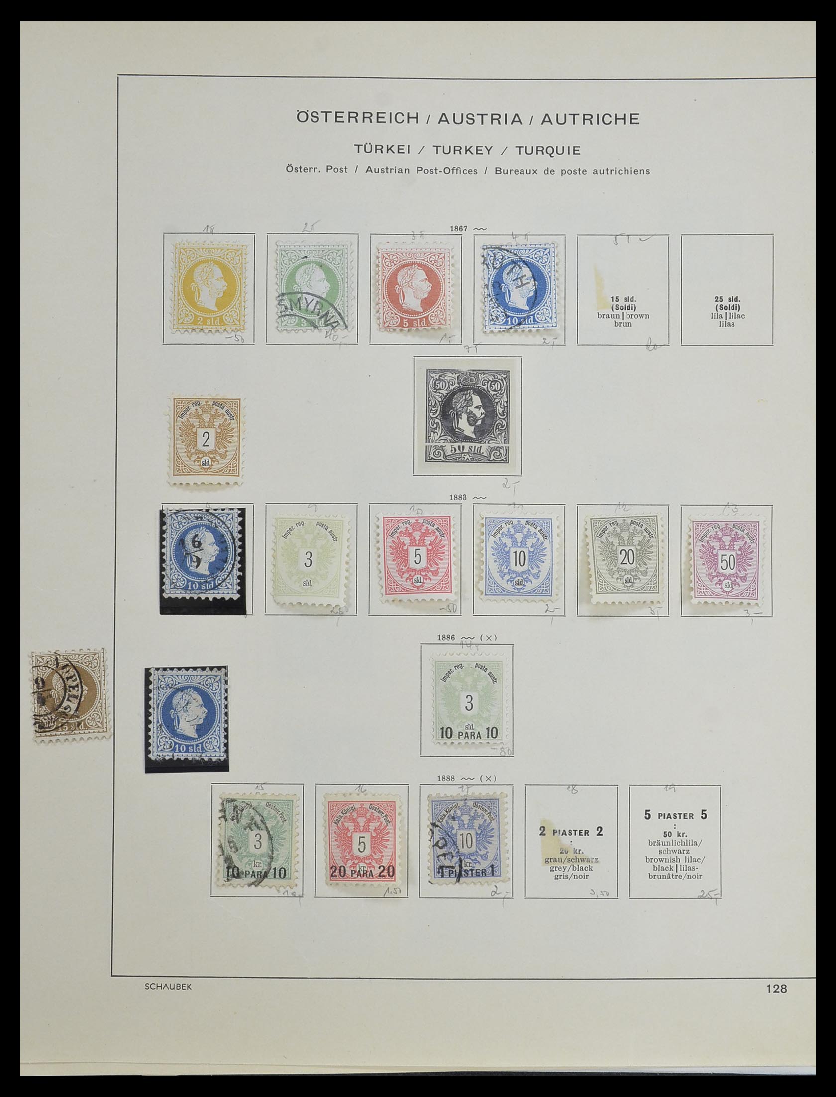 33594 022 - Stamp collection 33594 Austria and territories 1850-1918.
