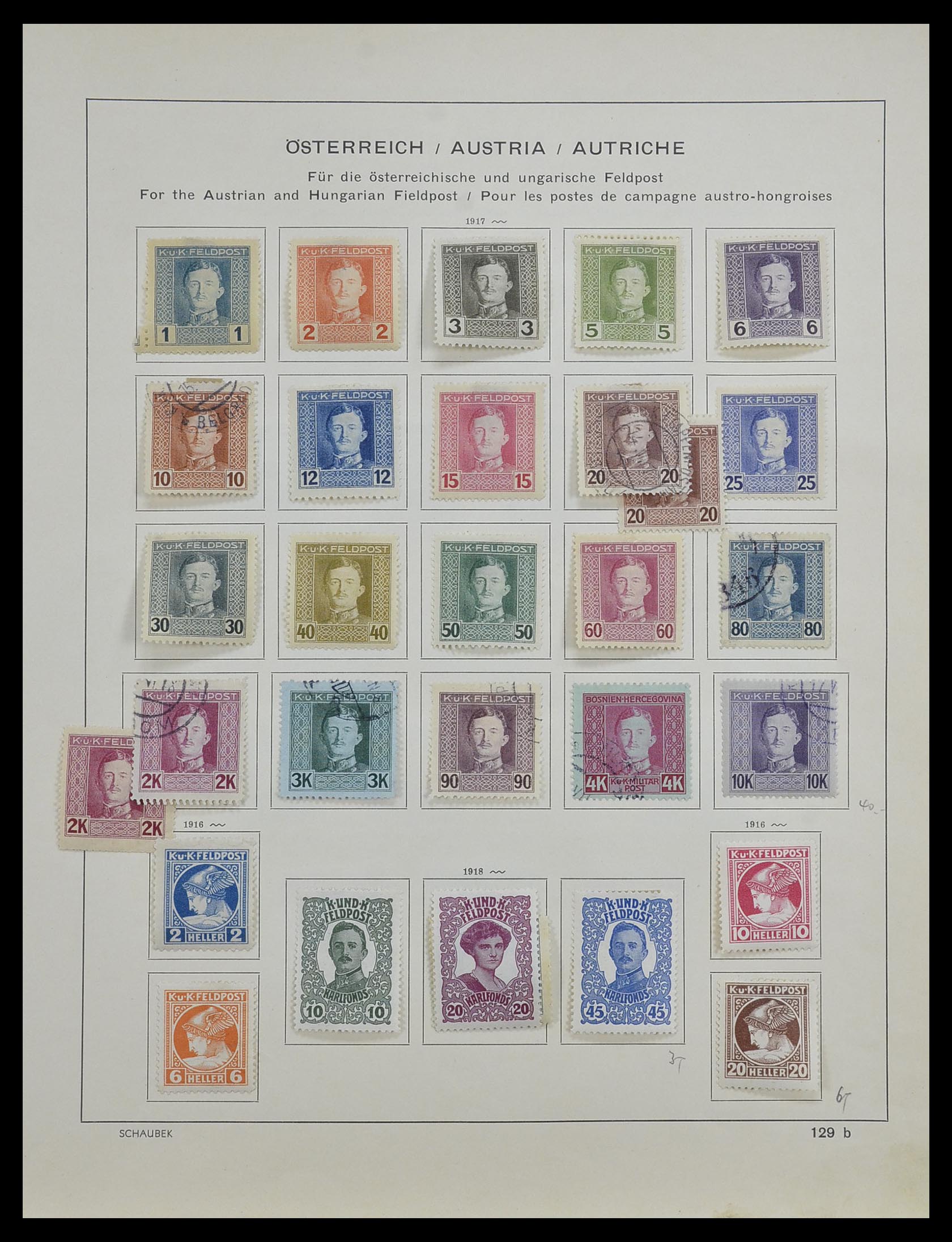 33594 025 - Stamp collection 33594 Austria and territories 1850-1918.