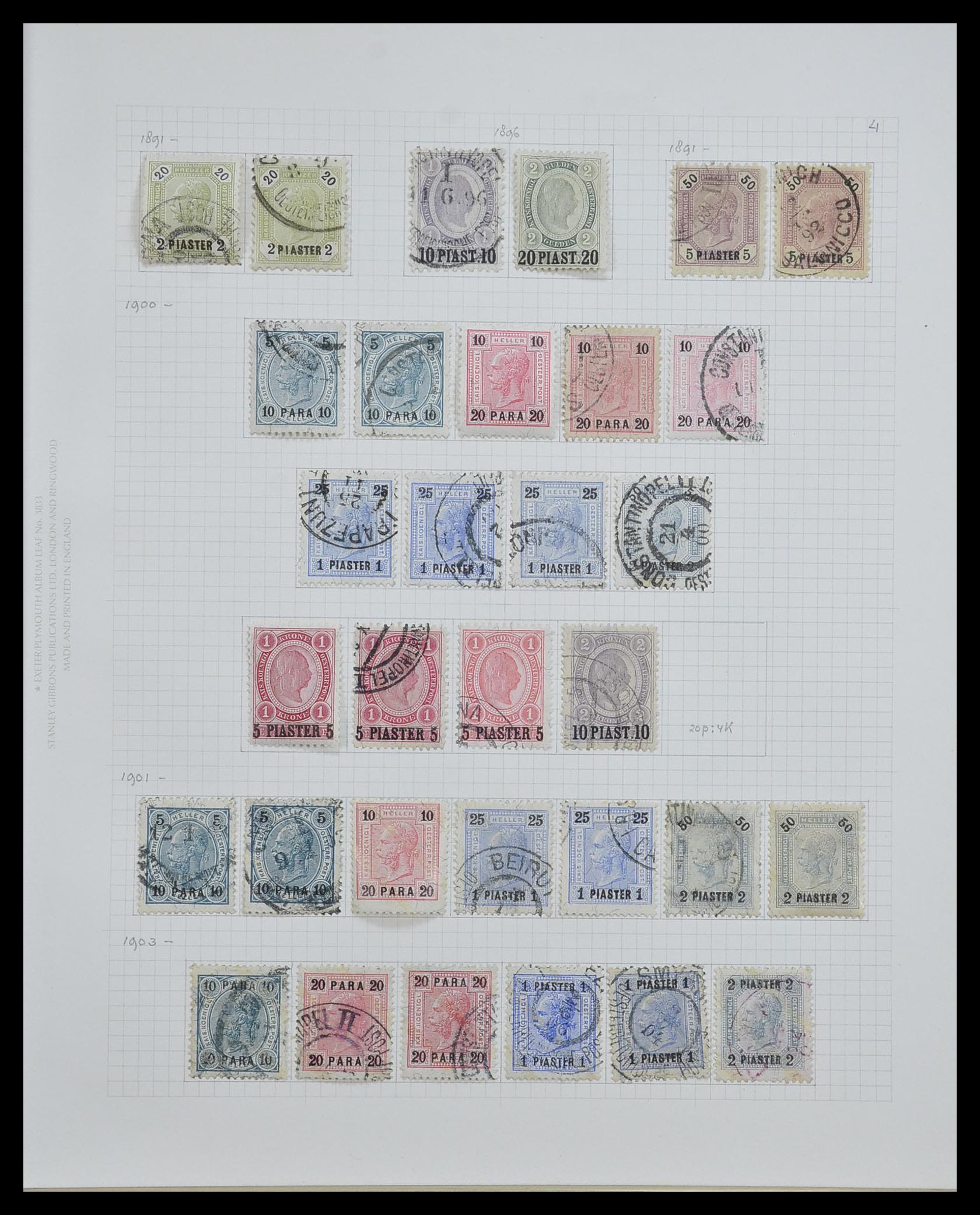 33594 037 - Stamp collection 33594 Austria and territories 1850-1918.