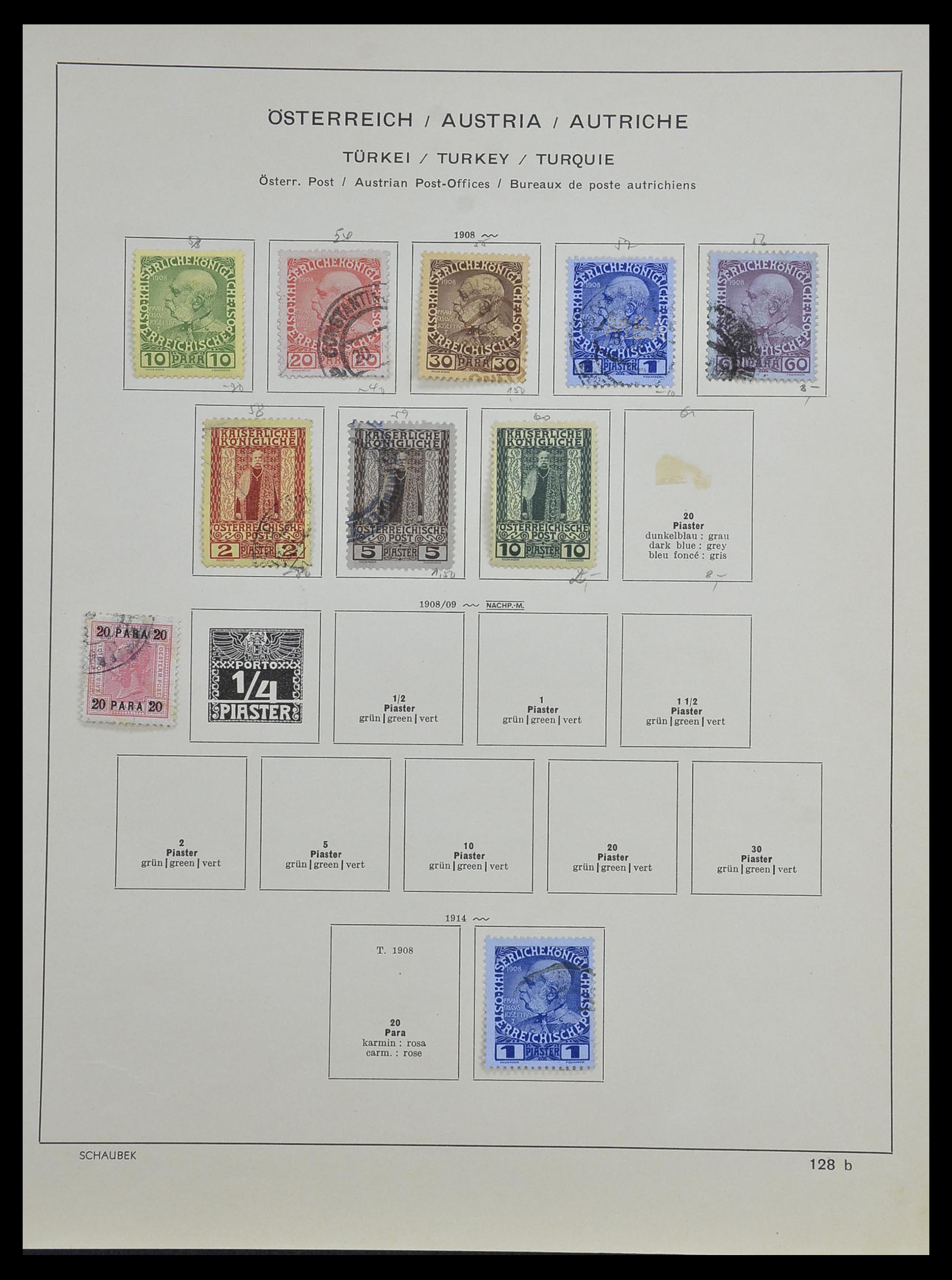 33594 044 - Stamp collection 33594 Austria and territories 1850-1918.
