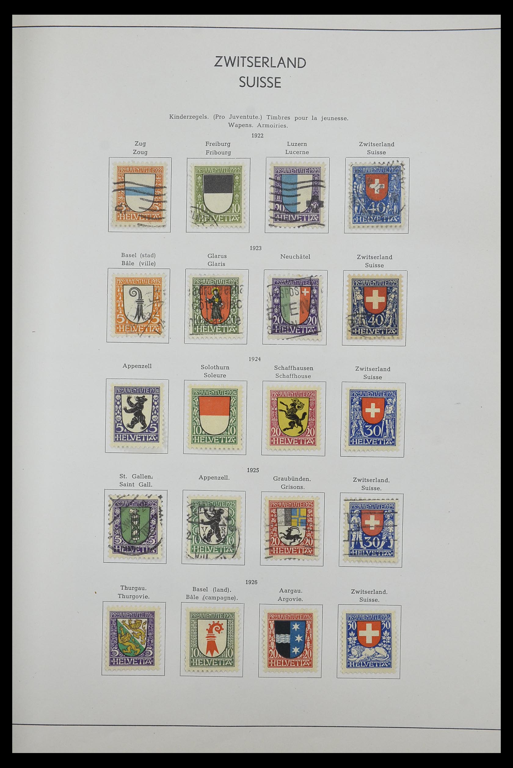 33601 010 - Postzegelverzameling 33601 Zwitserland 1854-1985.