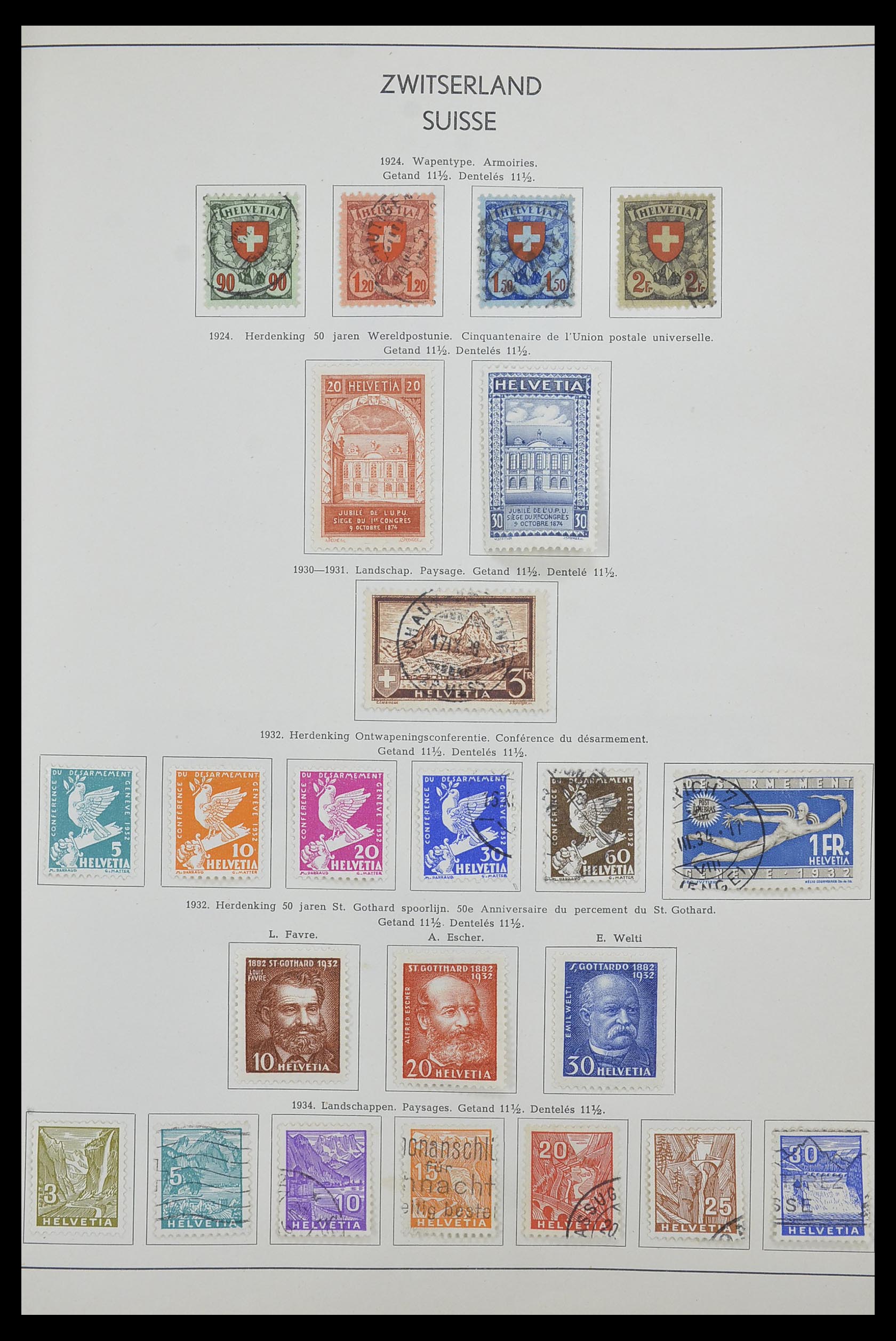 33601 012 - Postzegelverzameling 33601 Zwitserland 1854-1985.
