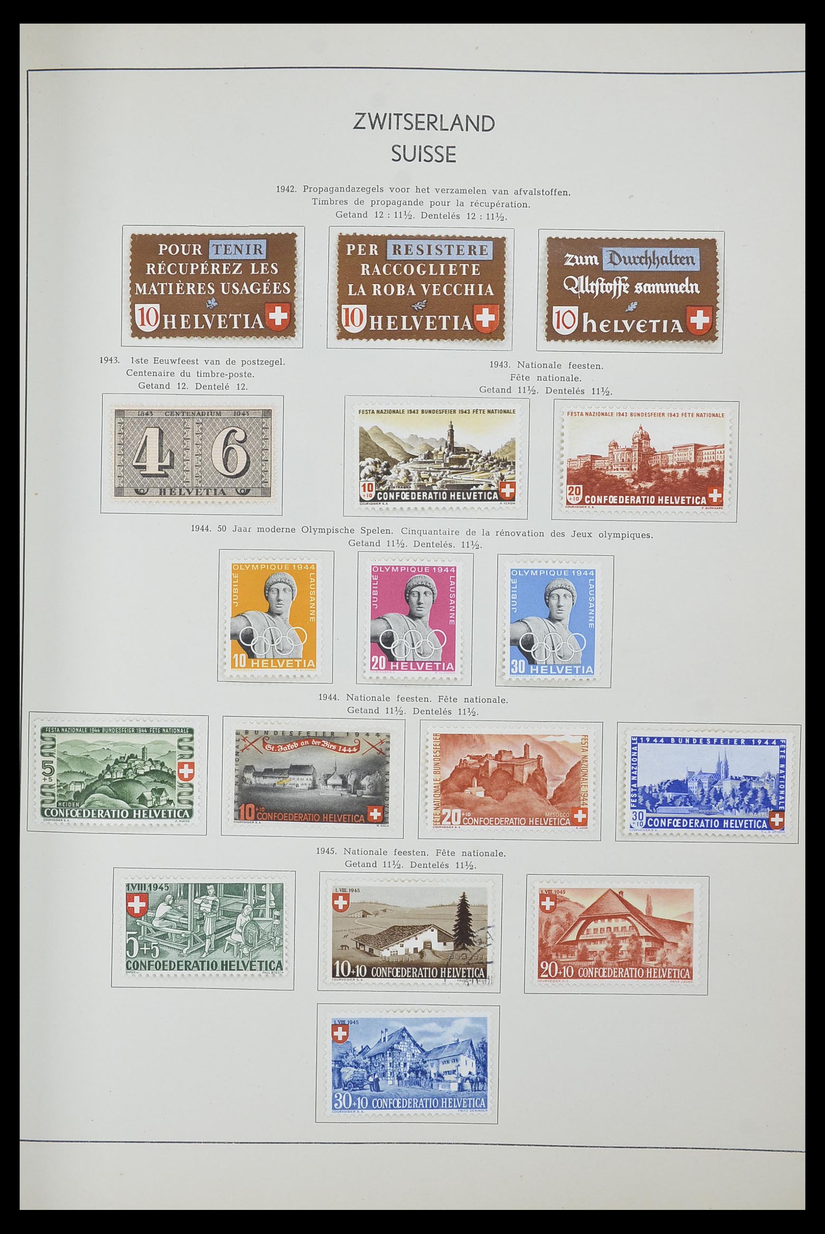 33601 020 - Postzegelverzameling 33601 Zwitserland 1854-1985.