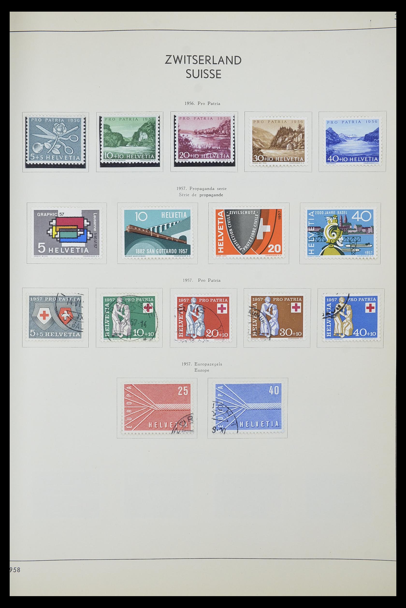33601 033 - Postzegelverzameling 33601 Zwitserland 1854-1985.
