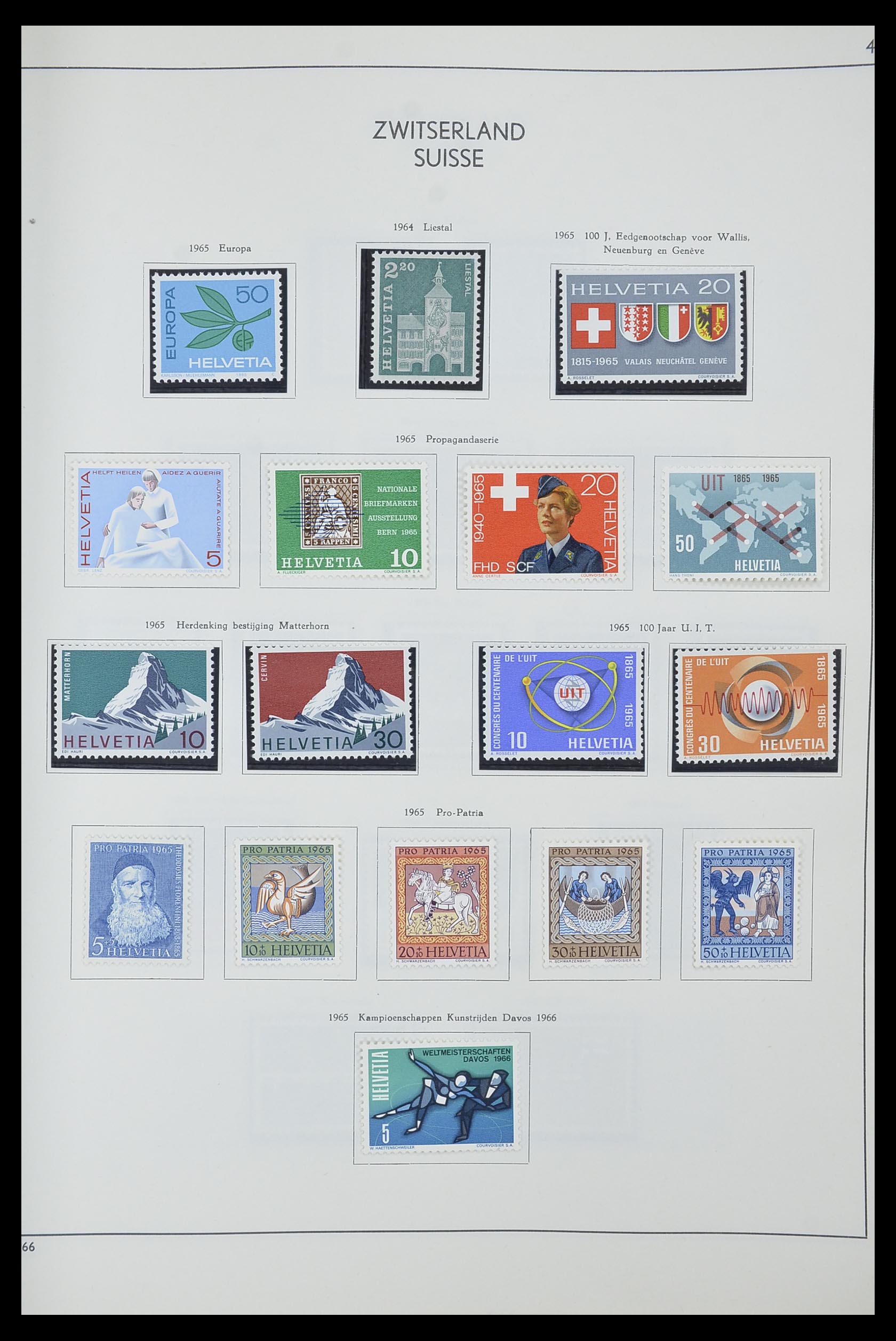 33601 043 - Postzegelverzameling 33601 Zwitserland 1854-1985.